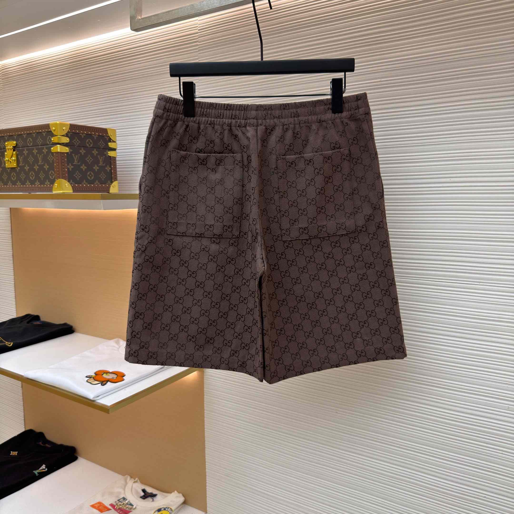 Gucci GG Canvas Linen Blen Shorts - DopestKickz