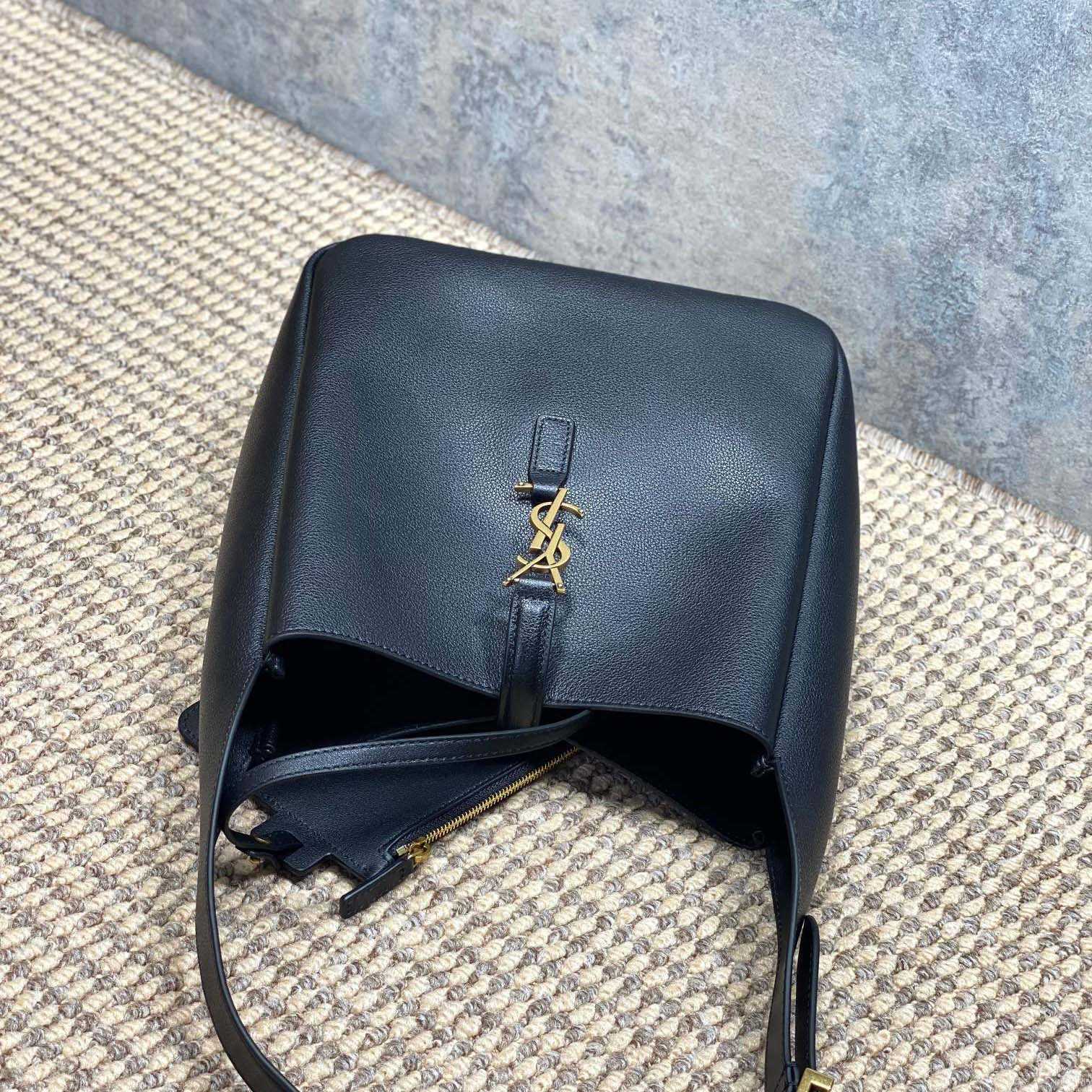Saint Laurent LE 5 À 7 Supple Small In Grained Leather - DopestKickz