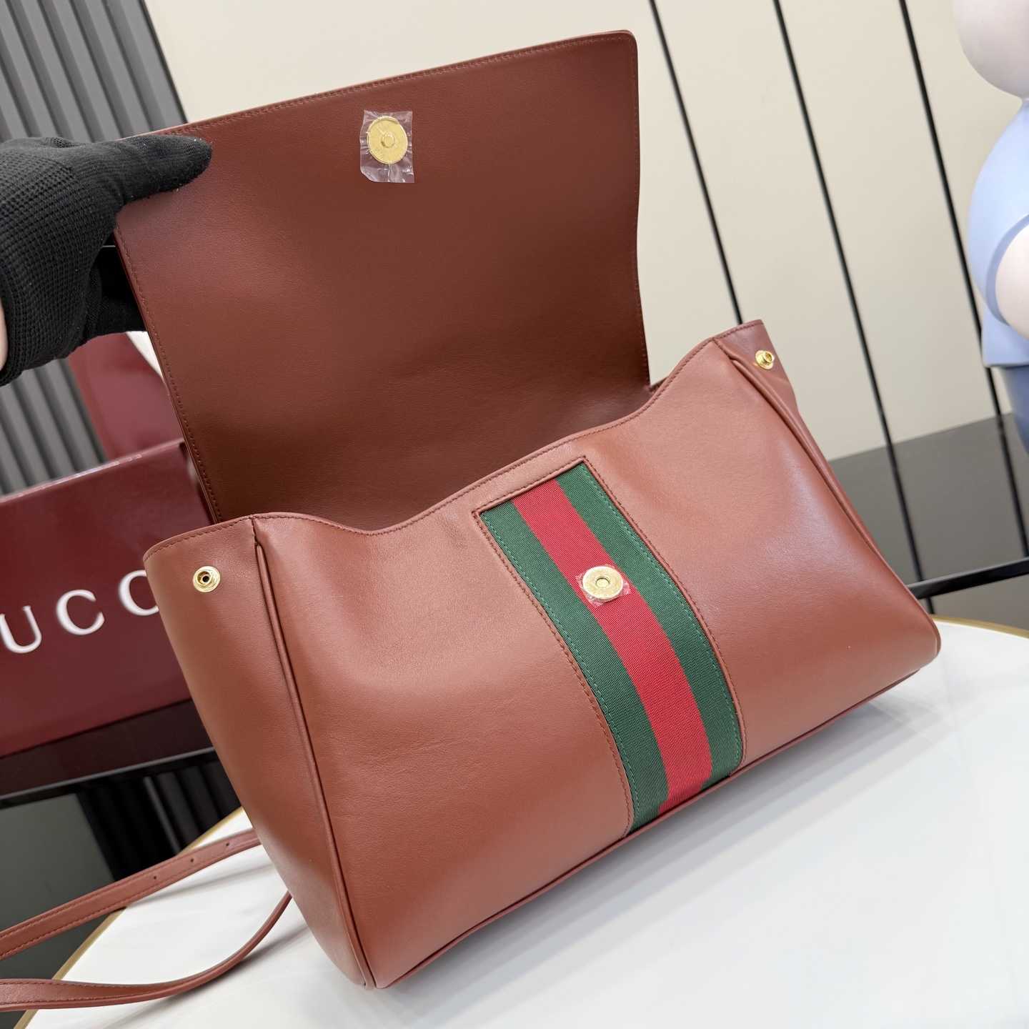 Gucci Paparazzo Medium Top Handle Bag - DopestKickz