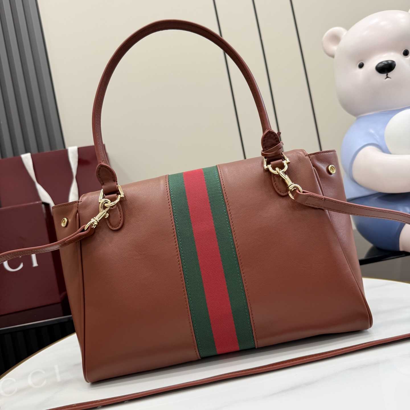 Gucci Paparazzo Medium Top Handle Bag - DopestKickz