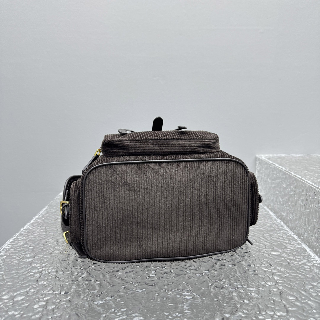 Miu Miu  Large Corduroy Backpack - DopestKickz
