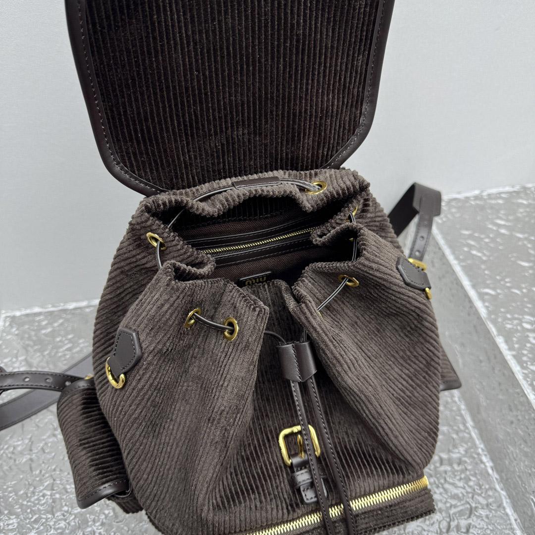 Miu Miu  Large Corduroy Backpack - DopestKickz