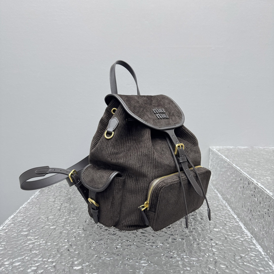 Miu Miu  Large Corduroy Backpack - DopestKickz