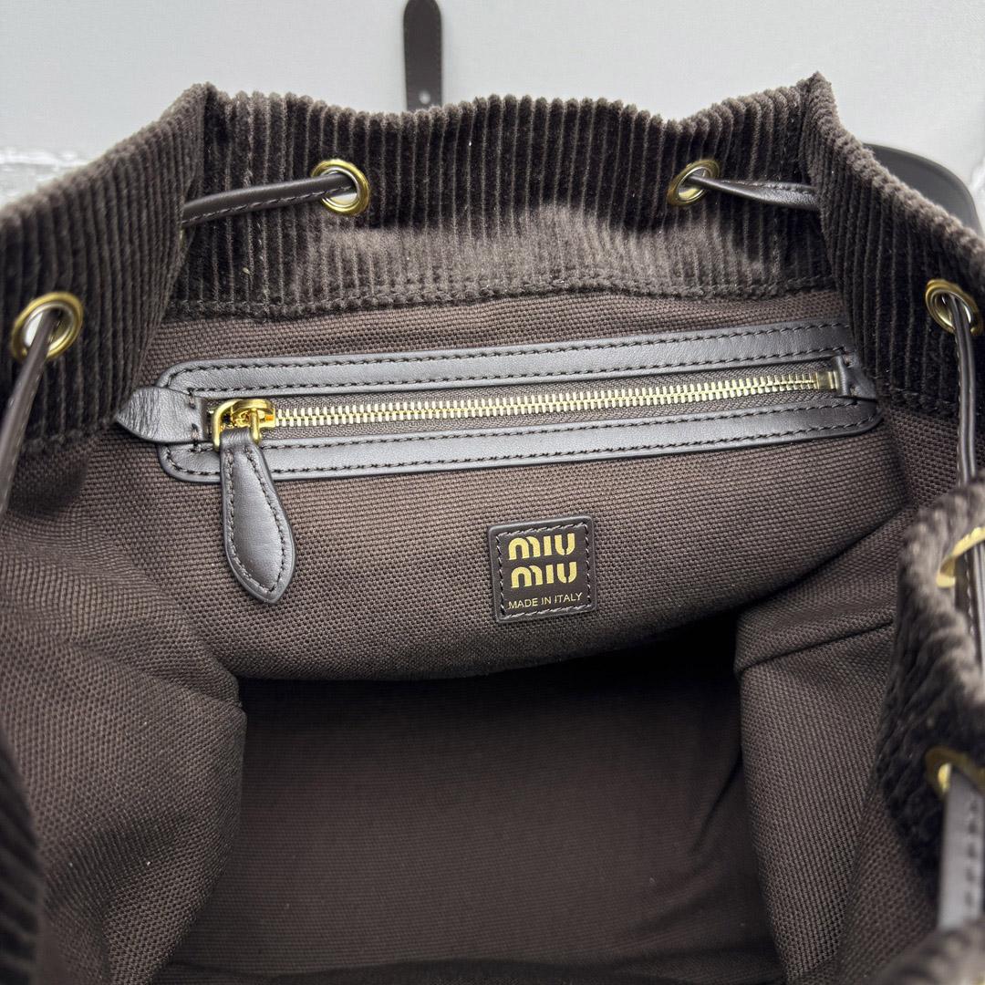 Miu Miu  Large Corduroy Backpack - DopestKickz