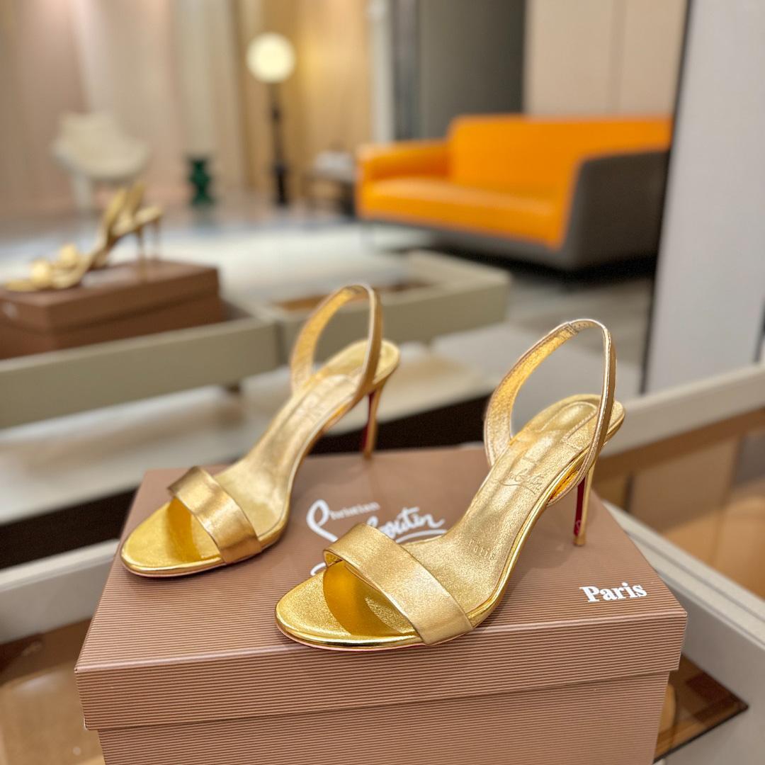 Christian Louboutin Marilyn Leather Sandals - DopestKickz