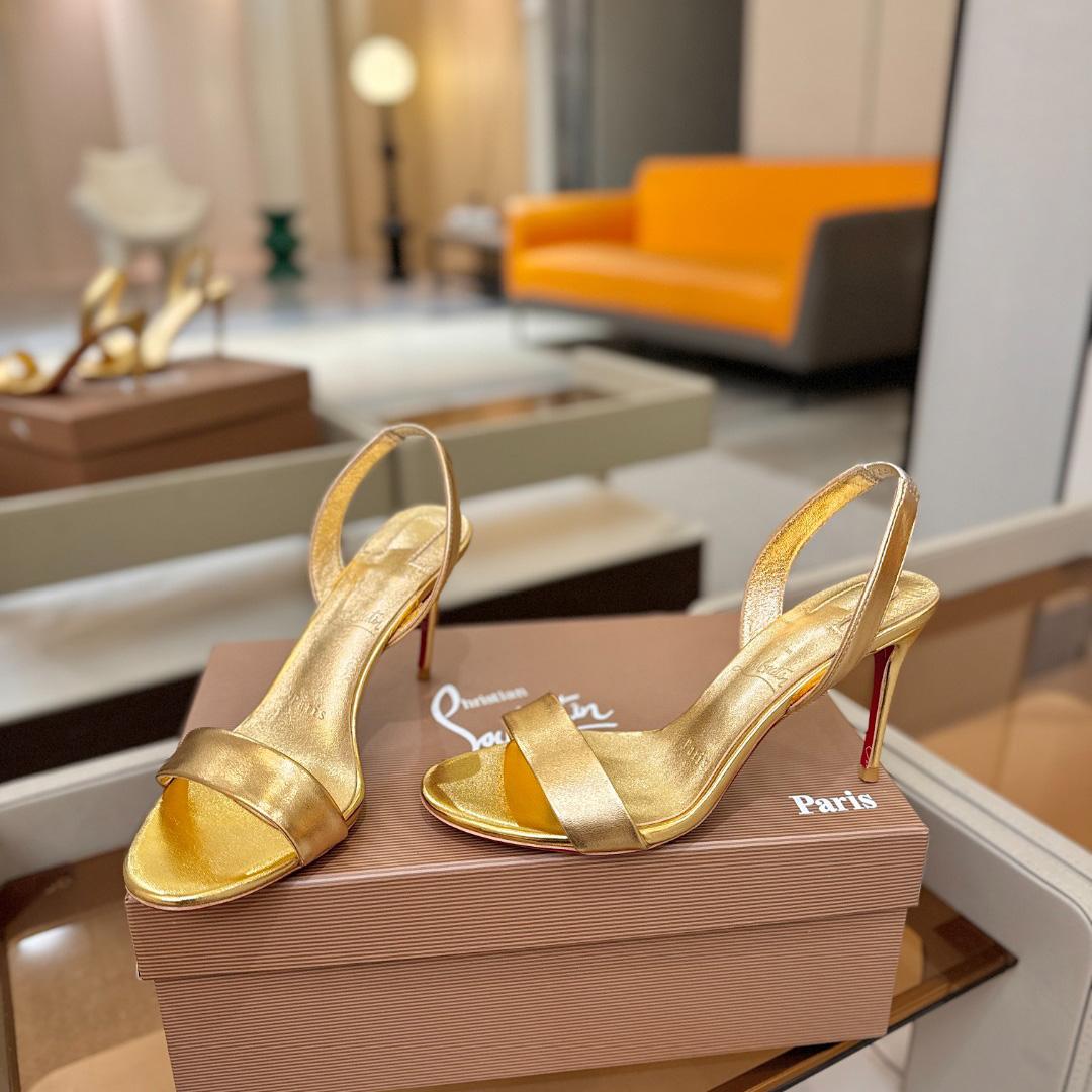 Christian Louboutin Marilyn Leather Sandals - DopestKickz