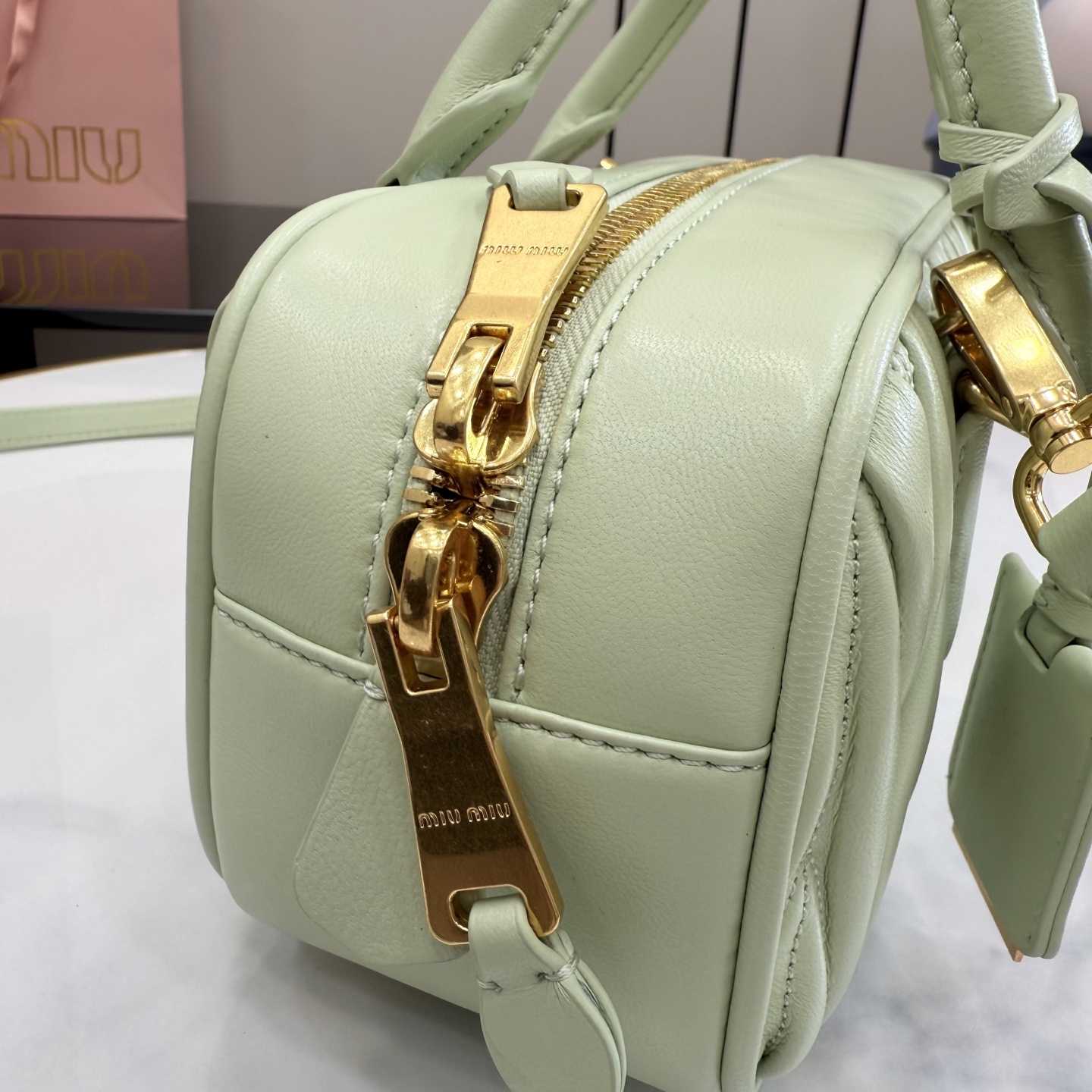 Miu Miu Arcadie Matelassé Nappa Leather Bag - DopestKickz