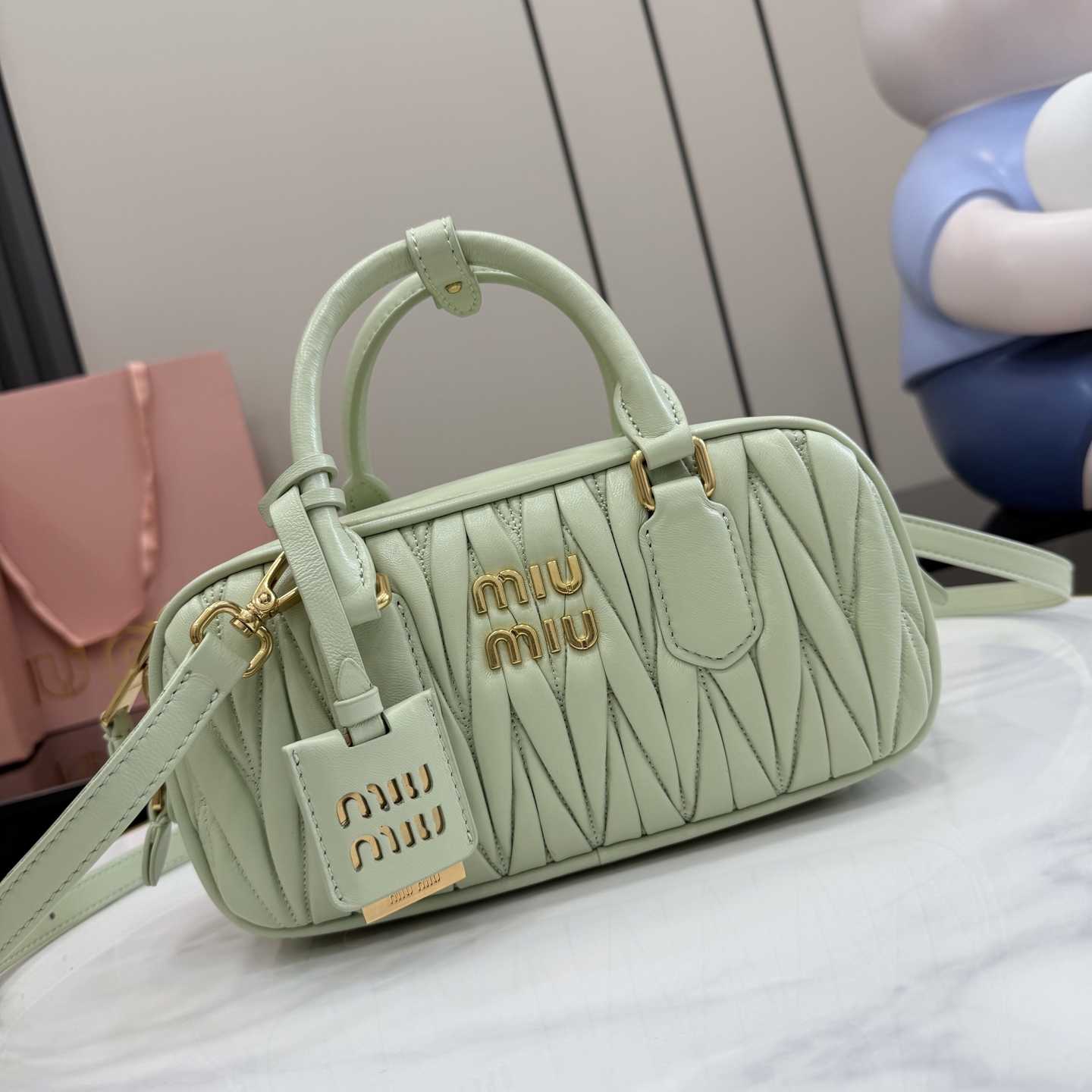 Miu Miu Arcadie Matelassé Nappa Leather Bag - DopestKickz