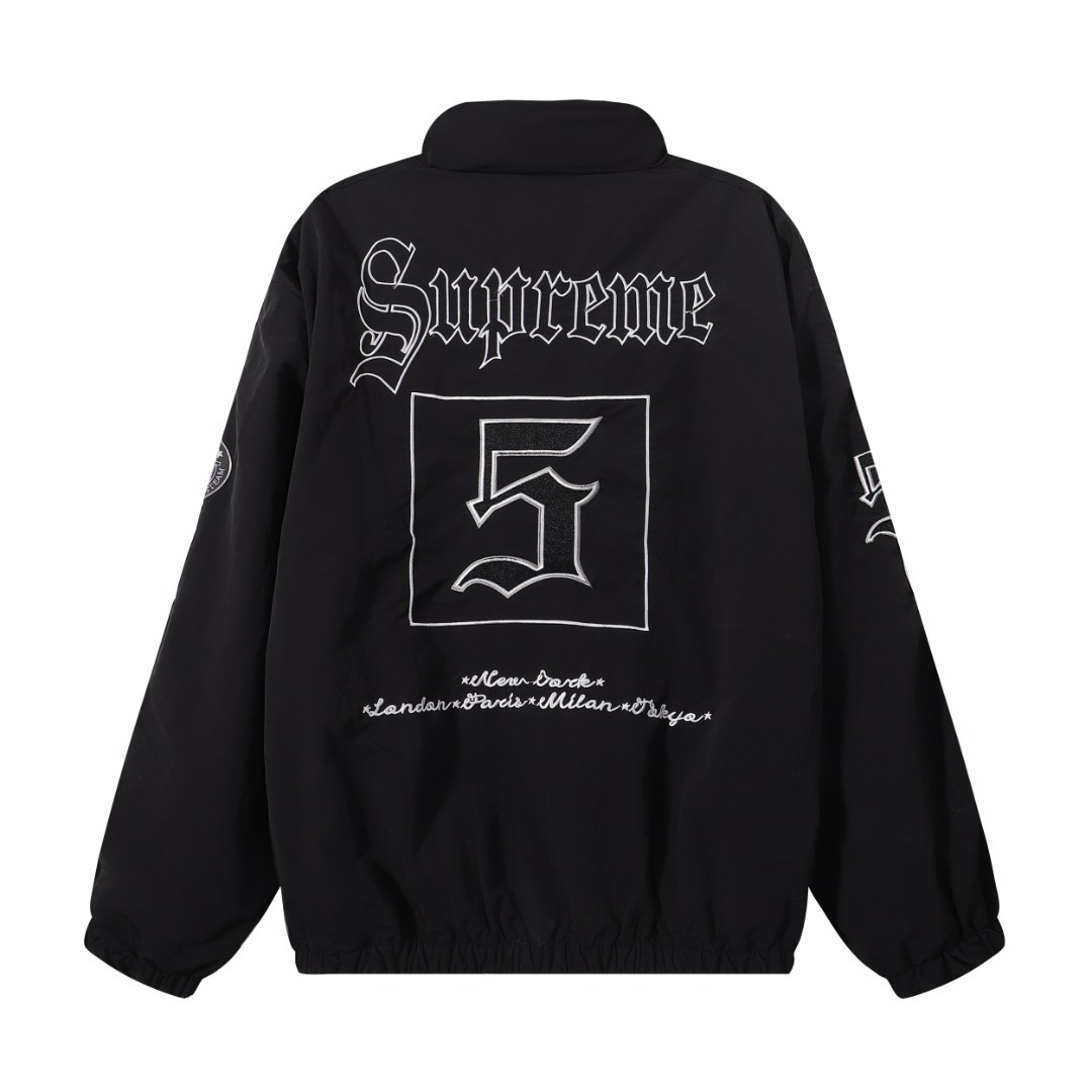 Supreme Old English Track Jacket 'Black' - DopestKickz