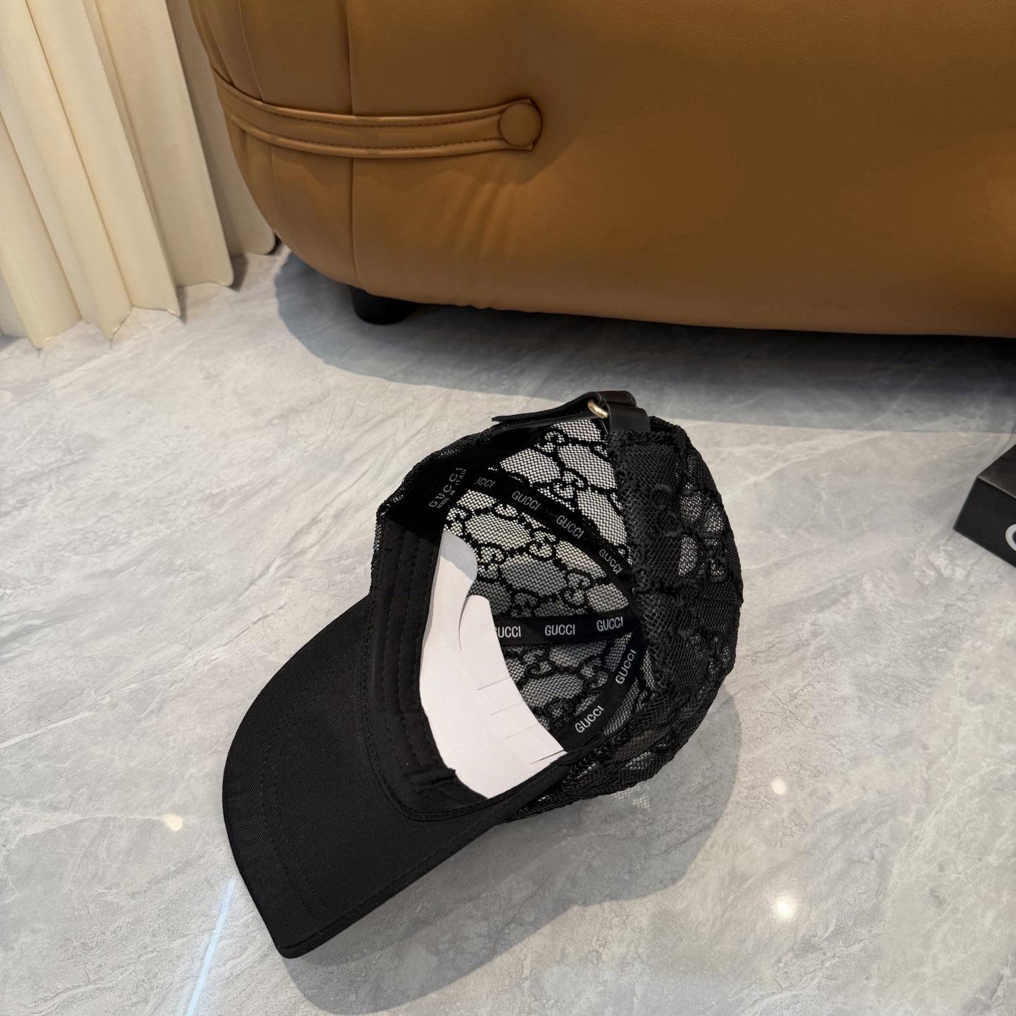 Gucci Mesh GG Monogram Shivali Baseball Hat  - DopestKickz