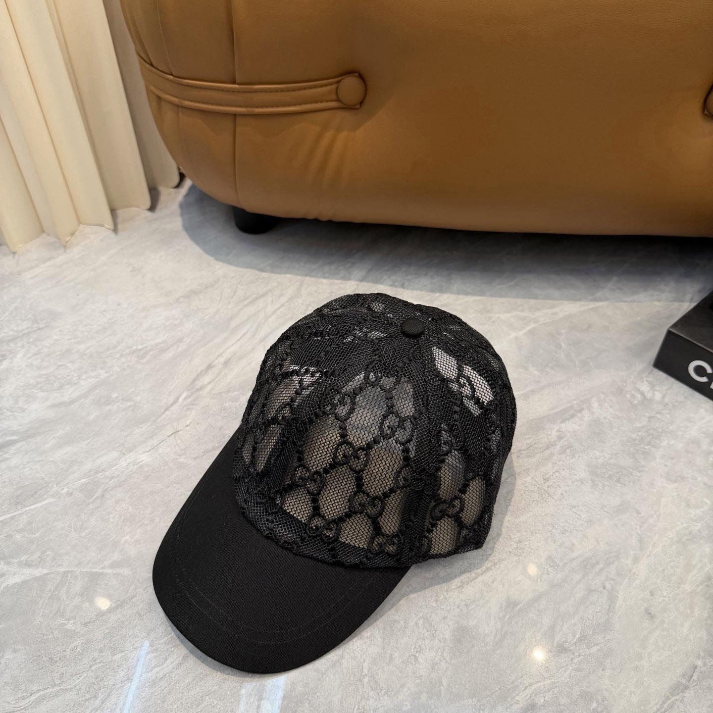 Gucci Mesh GG Monogram Shivali Baseball Hat  - DopestKickz