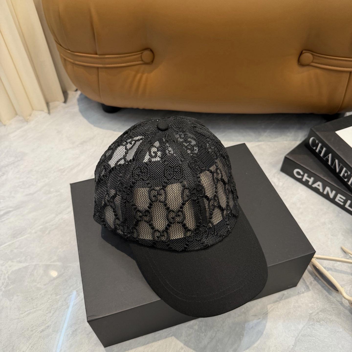 Gucci Mesh GG Monogram Shivali Baseball Hat  - DopestKickz