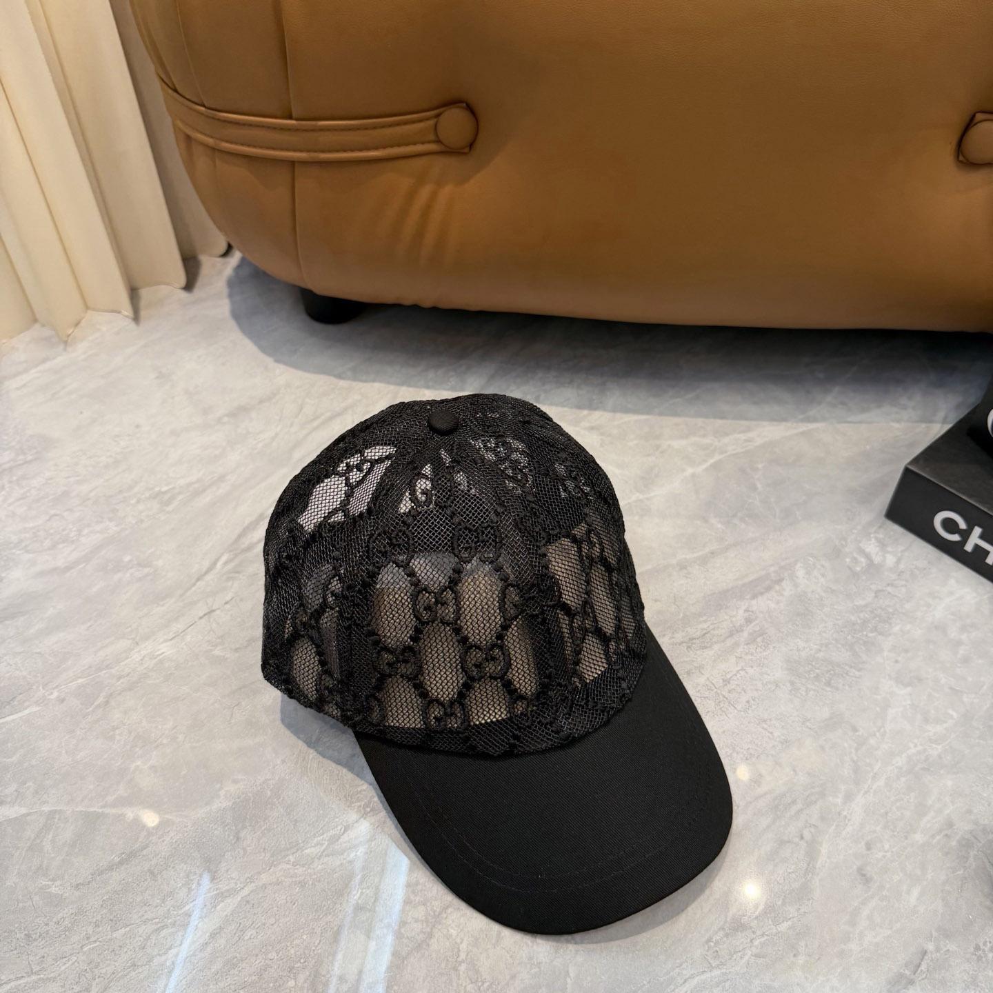 Gucci Mesh GG Monogram Shivali Baseball Hat  - DopestKickz