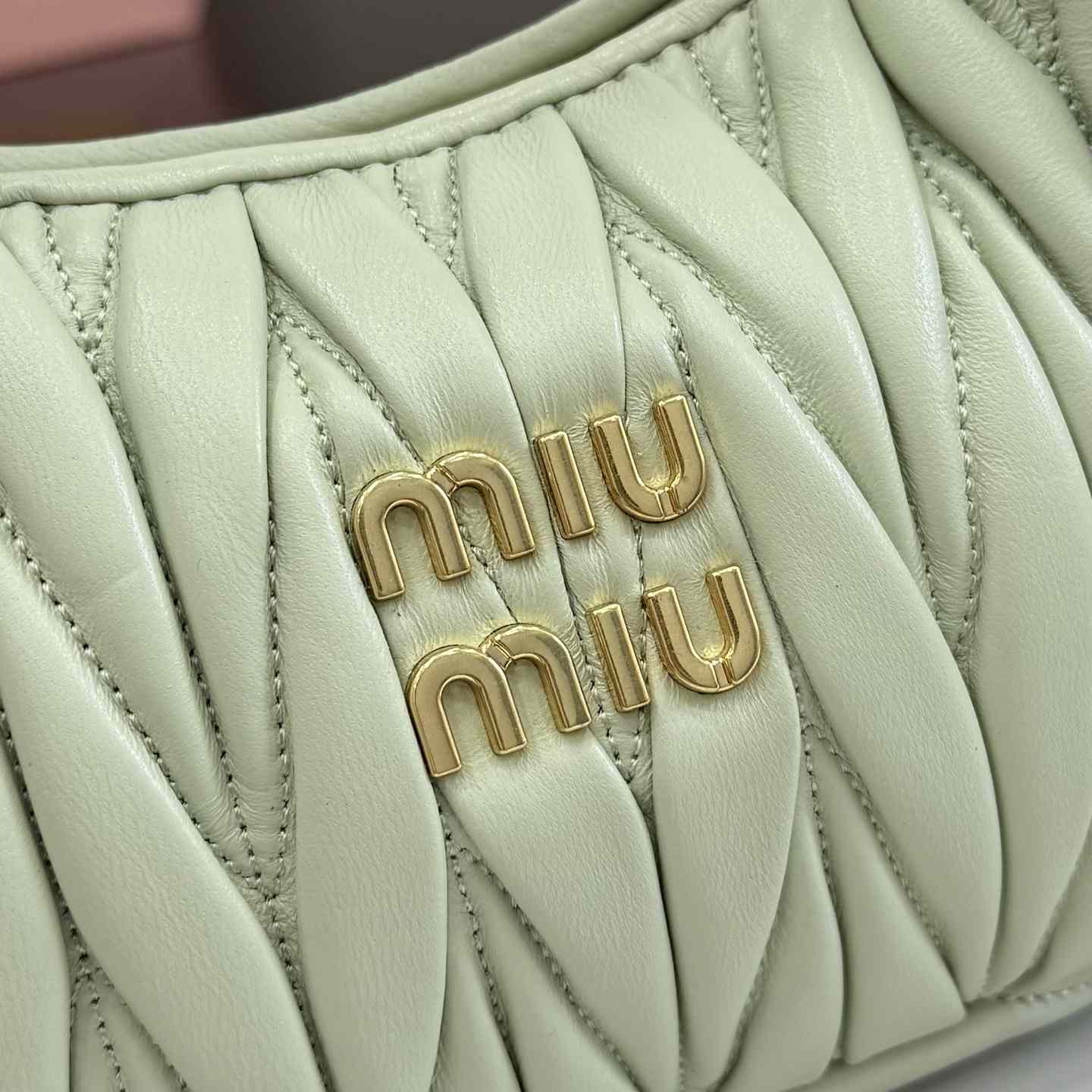 Miu Miu Wander Matelassé Nappa Leather Hobo Bag  - DopestKickz