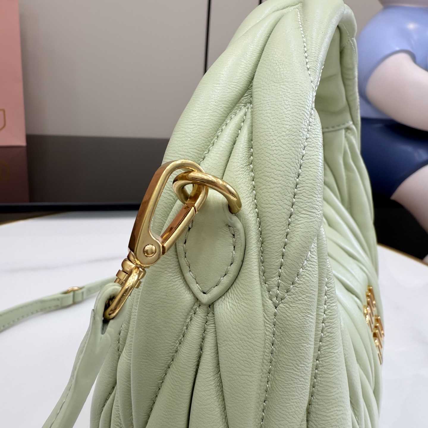 Miu Miu Wander Matelassé Nappa Leather Hobo Bag  - DopestKickz