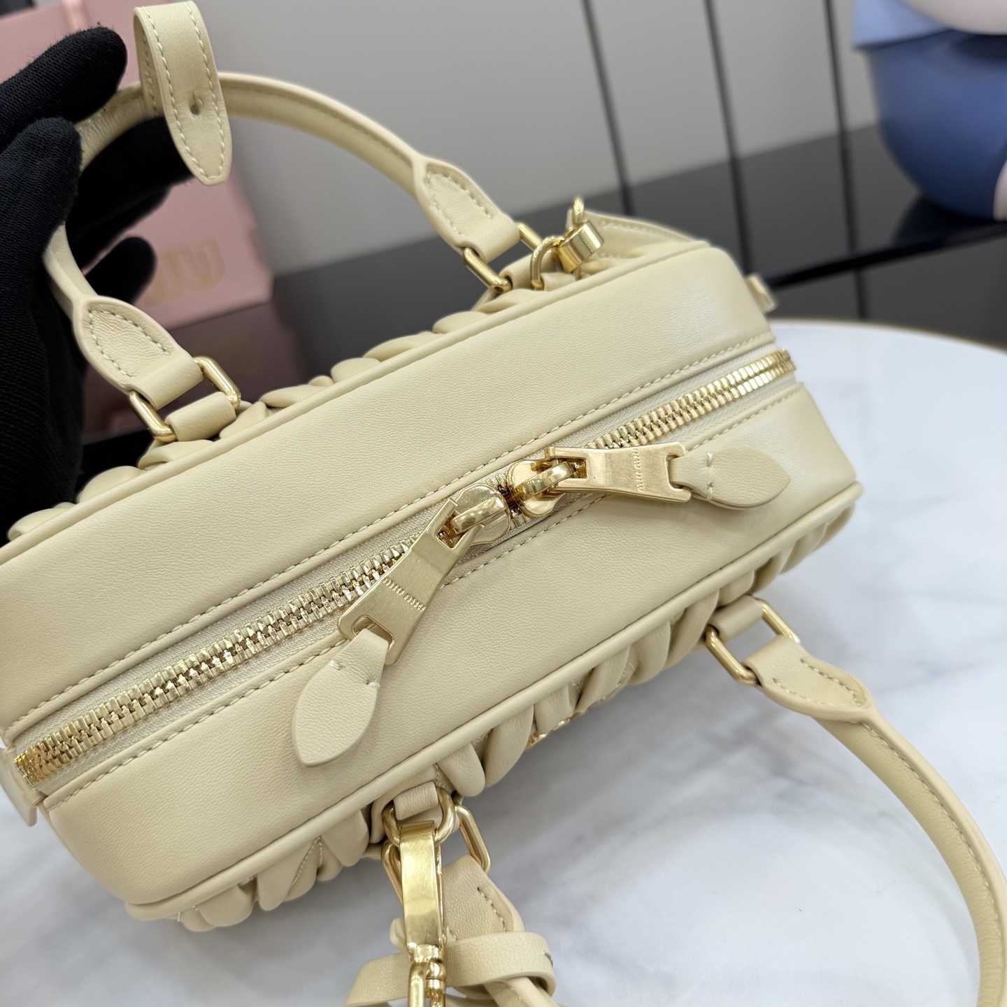 Miu Miu Arcadie Matelassé Nappa Leather Bag - DopestKickz