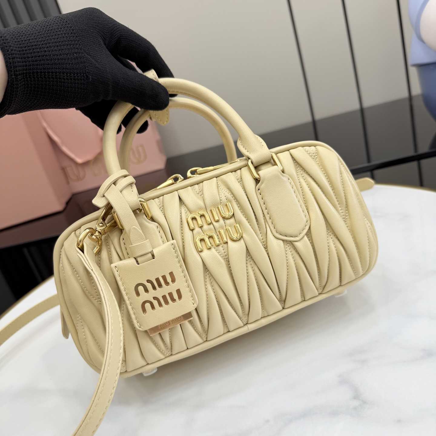 Miu Miu Arcadie Matelassé Nappa Leather Bag - DopestKickz