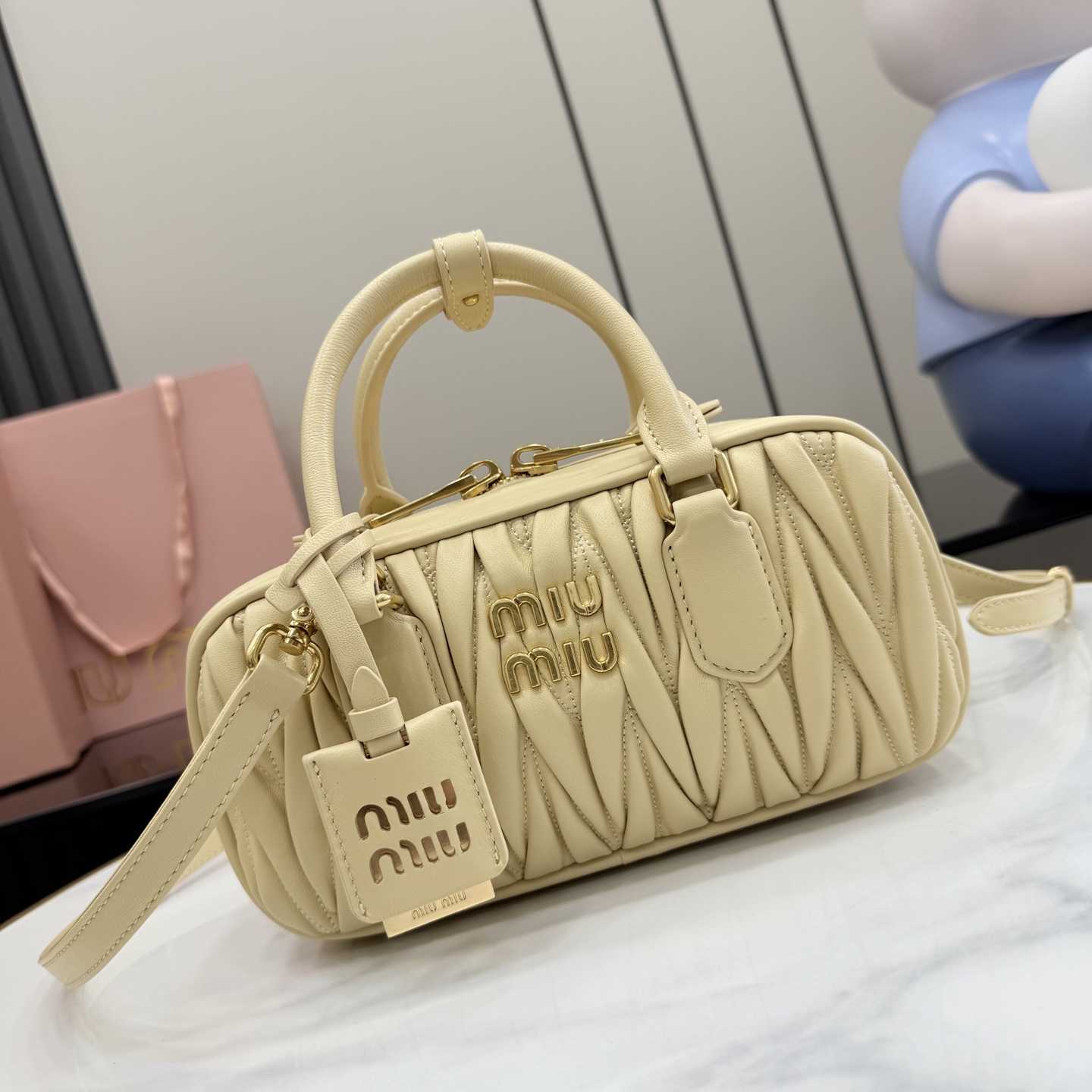Miu Miu Arcadie Matelassé Nappa Leather Bag - DopestKickz