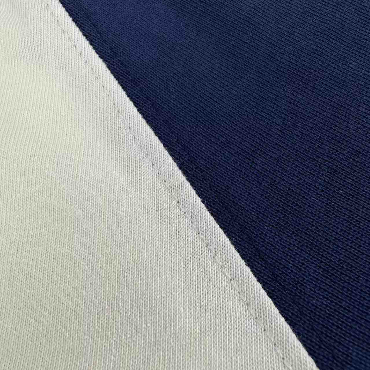 AMI Paris White And Blue Cotton Ami De Coeur Knitted Patch T-shirt - DopestKickz