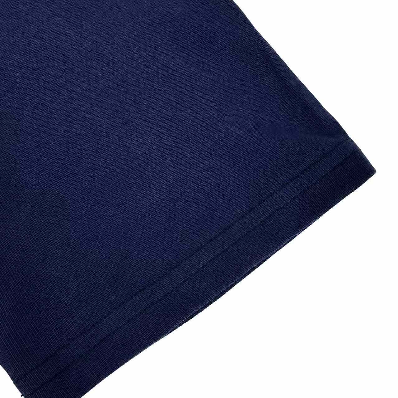 AMI Paris White And Blue Cotton Ami De Coeur Knitted Patch T-shirt - DopestKickz