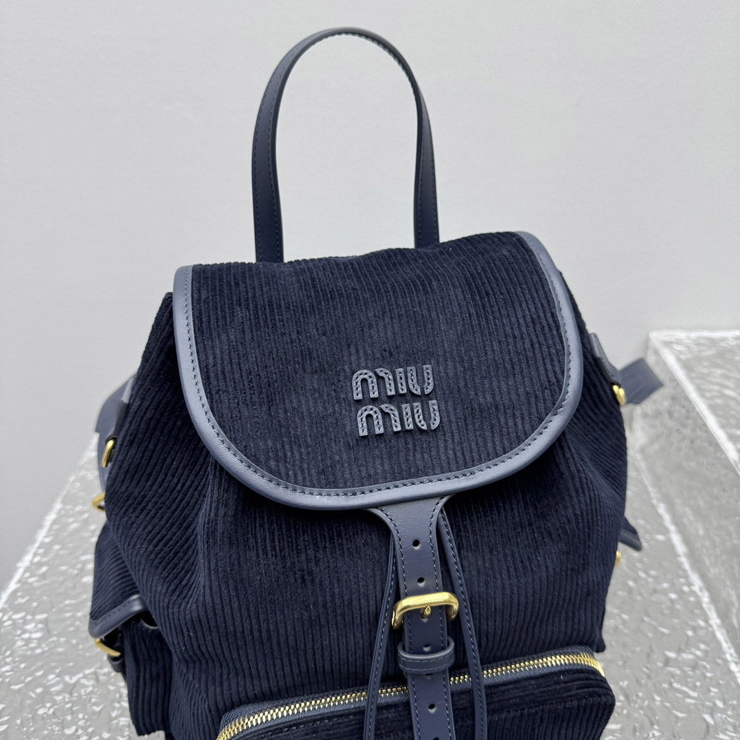 Miu Miu  Large Corduroy Backpack - DopestKickz