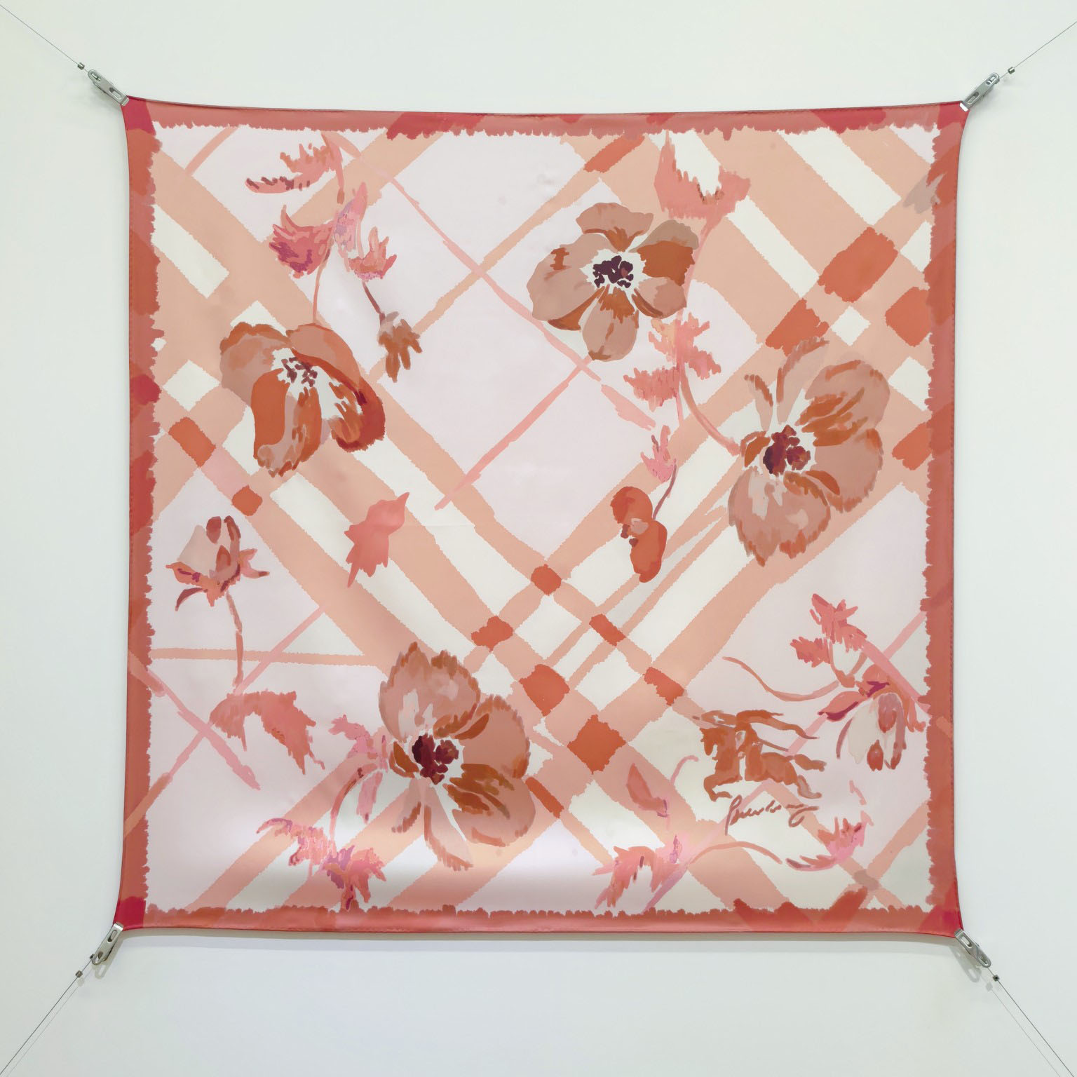 Burberry Watercolour Check Silk Scarf - DopestKickz