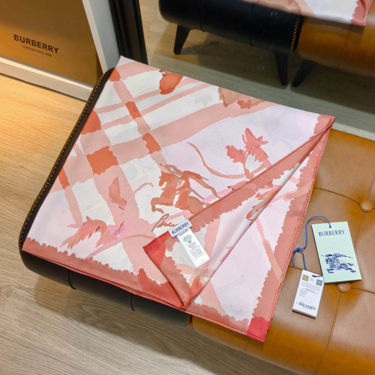 Burberry Watercolour Check Silk Scarf - DopestKickz