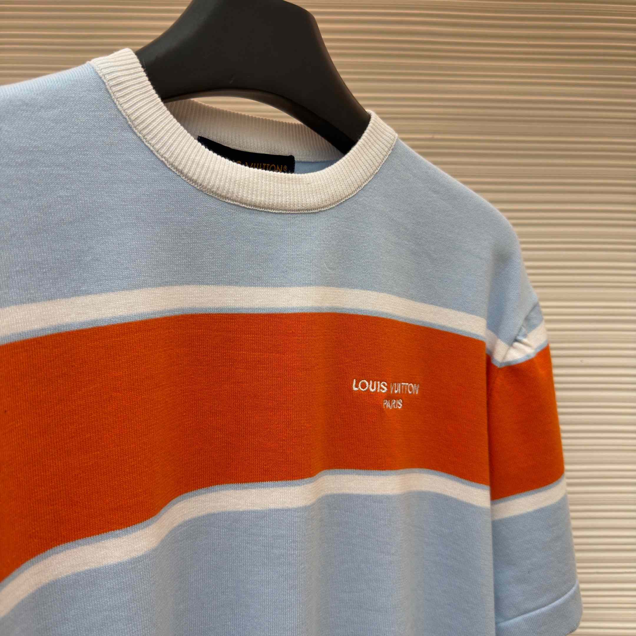 Louis Vuitton Striped Short-Sleeved T-Shirt 1AK7IC - DopestKickz