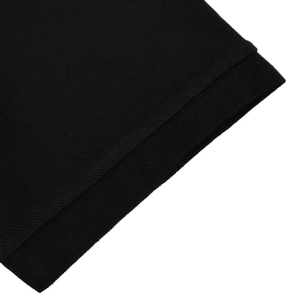 AMI Paris Black Wool Short Sleeves Ami De Coeur Polo - DopestKickz