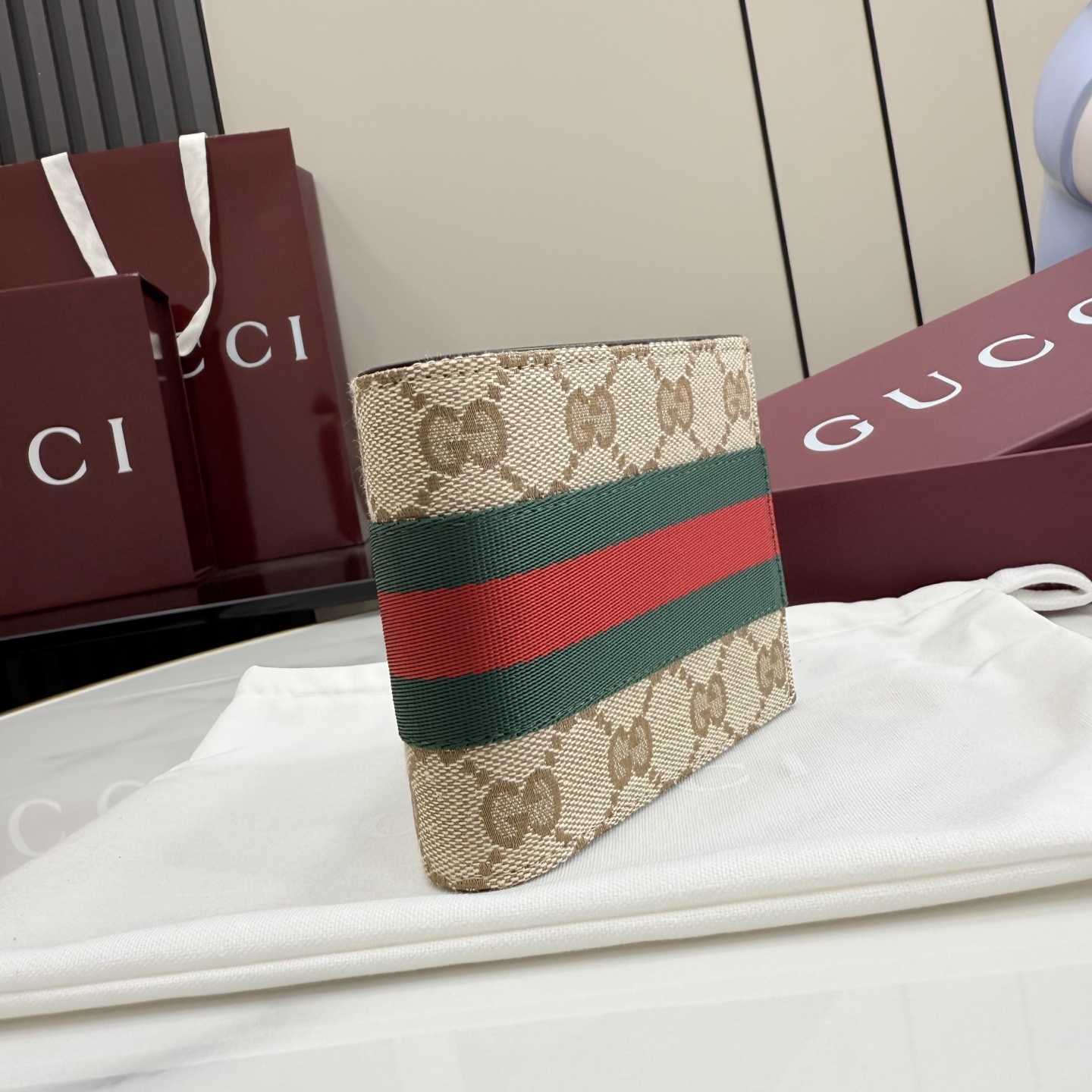 Gucci Bi-fold wallet With Web - DopestKickz