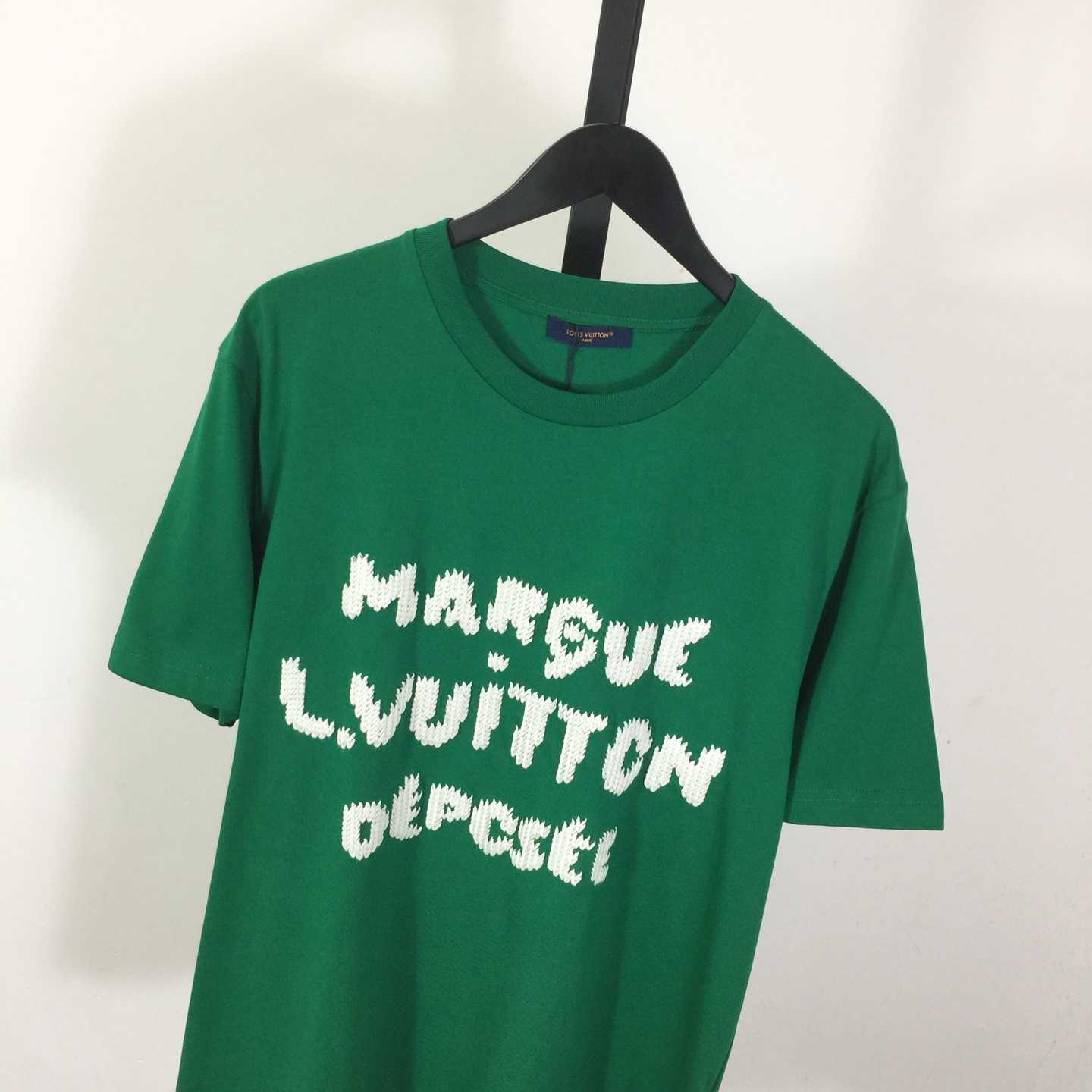 Louis Vuitton Embroidered Signature Short-Sleeved T-Shirt   1AK6IF - DopestKickz