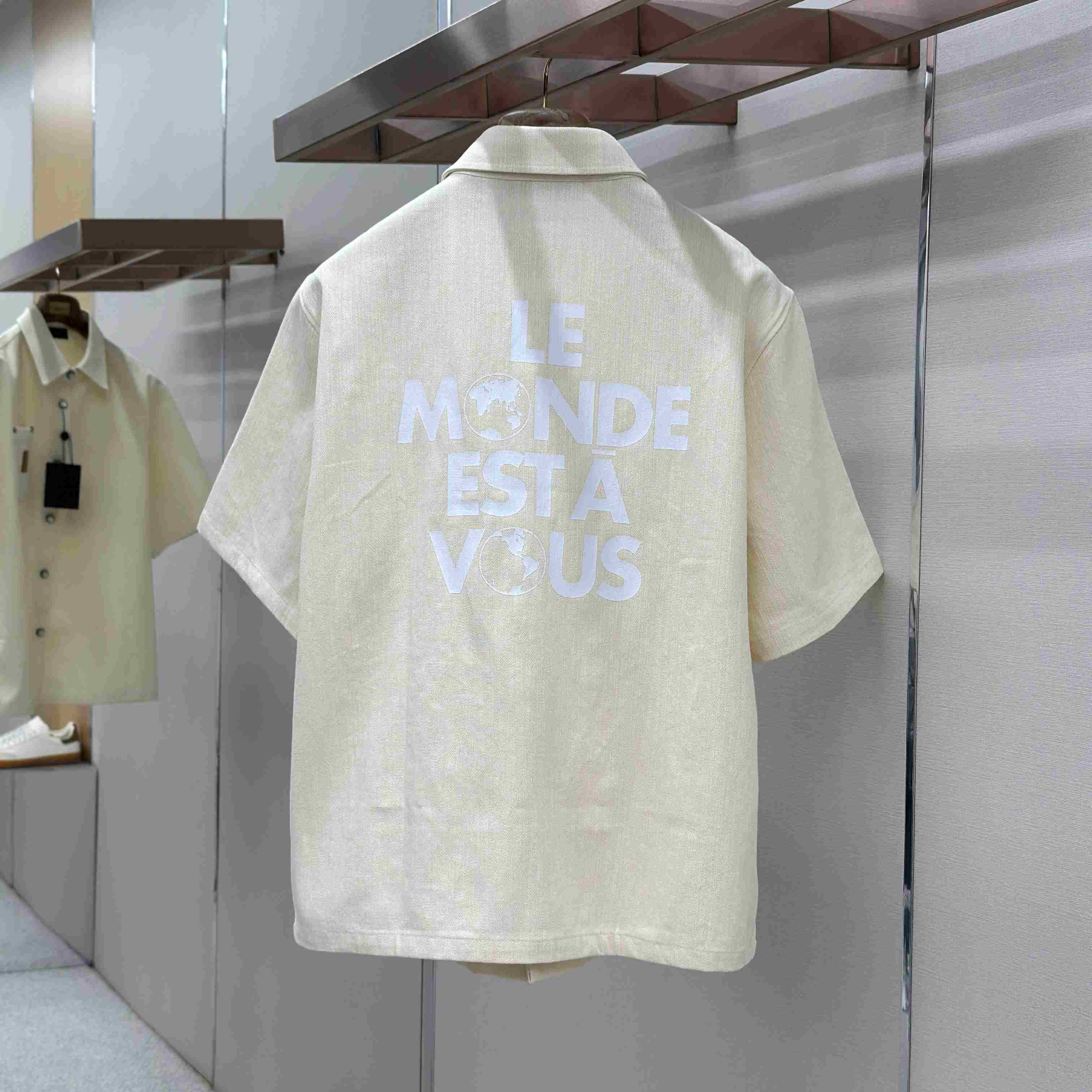 Louis Vuitton Silk-Blend Short-Sleeved Shirt 1AHCHW - DopestKickz
