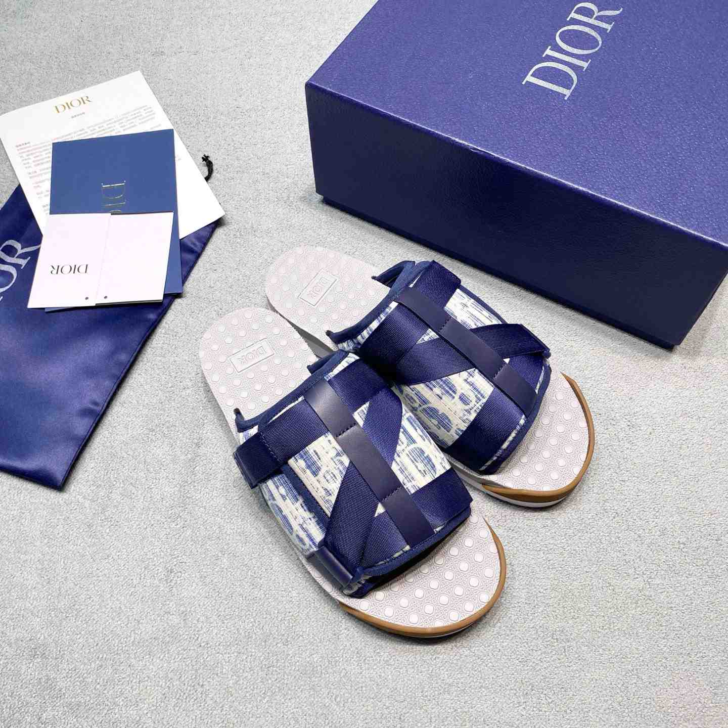Dior Alpha Sandal 'Dior Oblique - Kasuri Blue' - DopestKickz