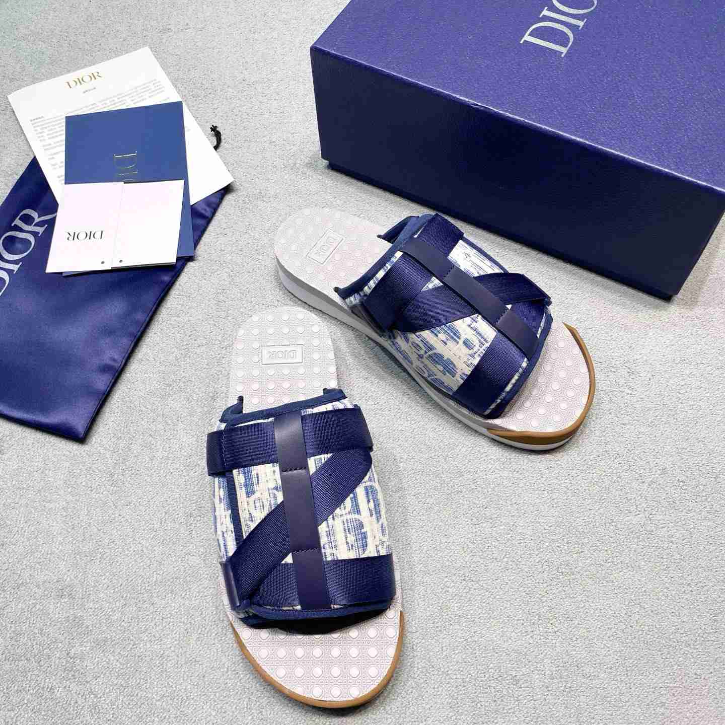 Dior Alpha Sandal 'Dior Oblique - Kasuri Blue' - DopestKickz