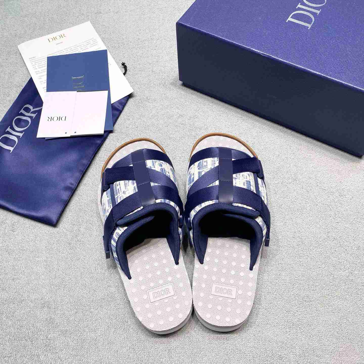 Dior Alpha Sandal 'Dior Oblique - Kasuri Blue' - DopestKickz