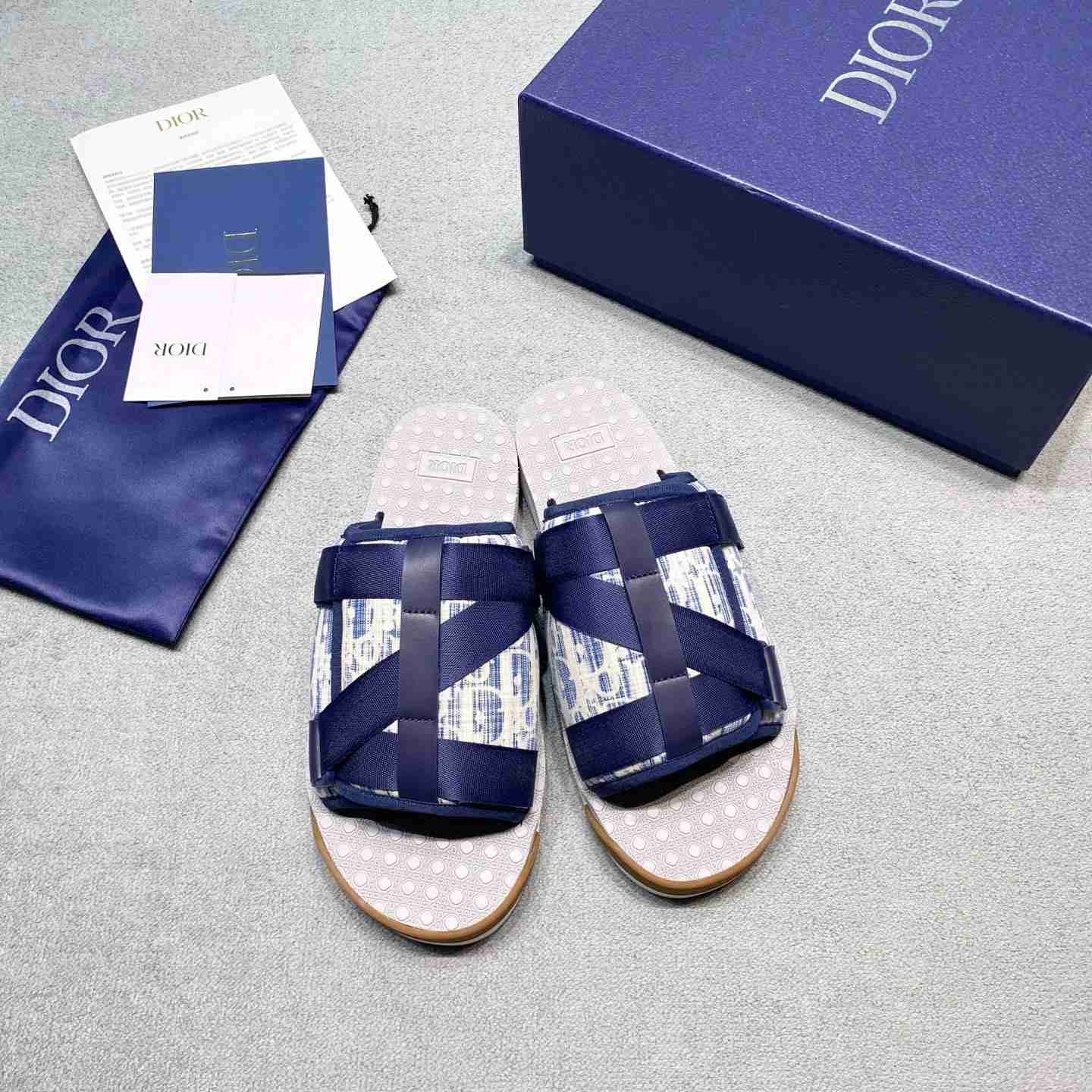 Dior Alpha Sandal 'Dior Oblique - Kasuri Blue' - DopestKickz
