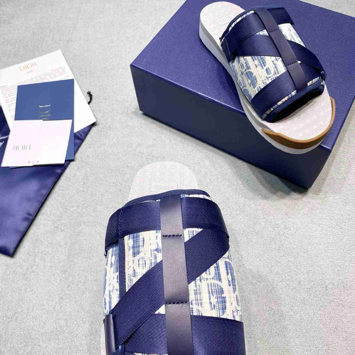 Dior Alpha Sandal 'Dior Oblique - Kasuri Blue' - DopestKickz