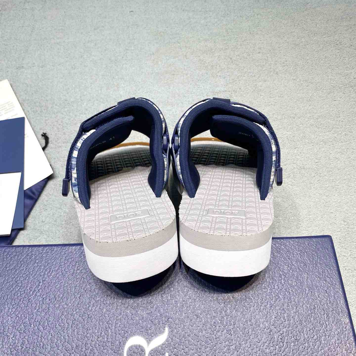 Dior Alpha Sandal 'Dior Oblique - Kasuri Blue' - DopestKickz