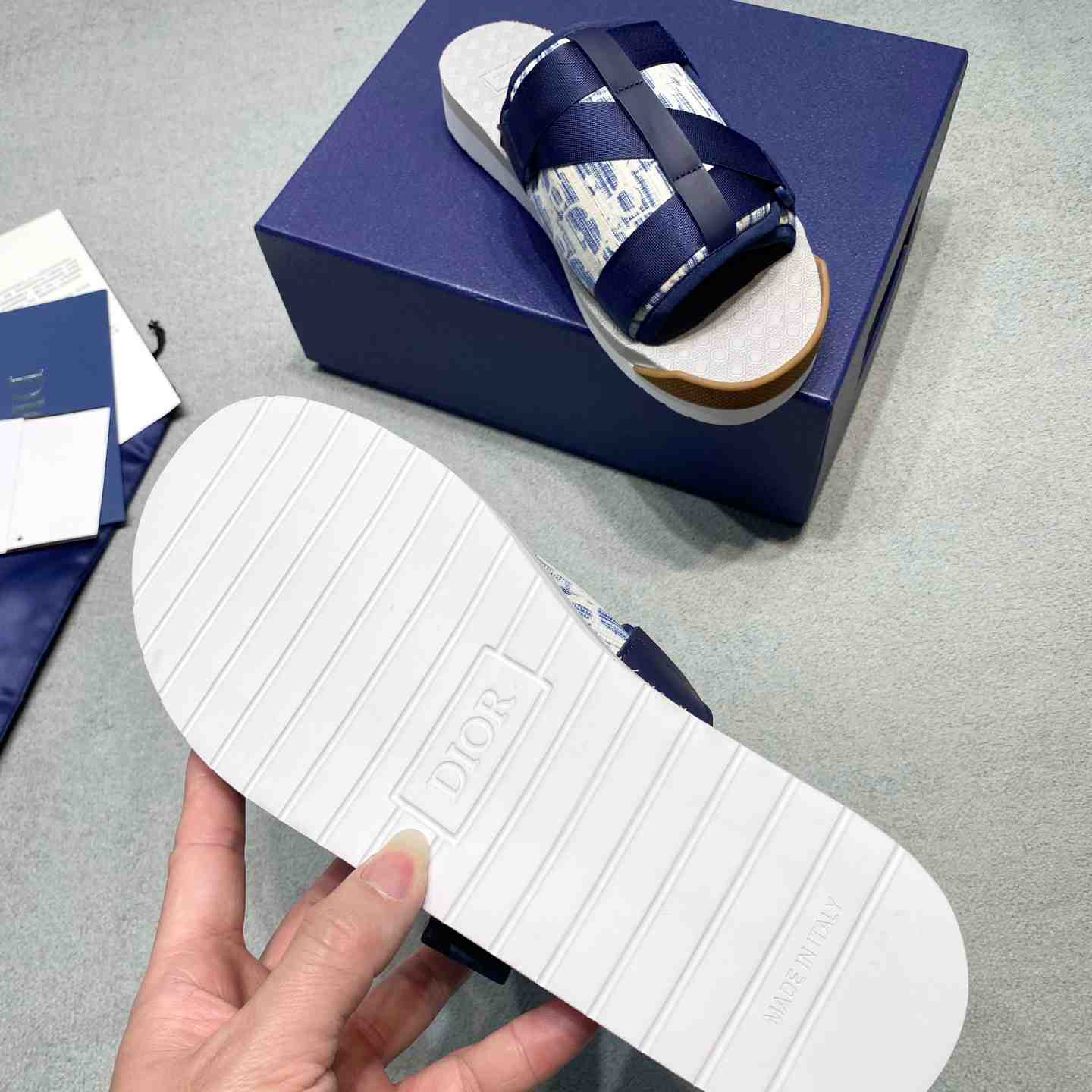 Dior Alpha Sandal 'Dior Oblique - Kasuri Blue' - DopestKickz