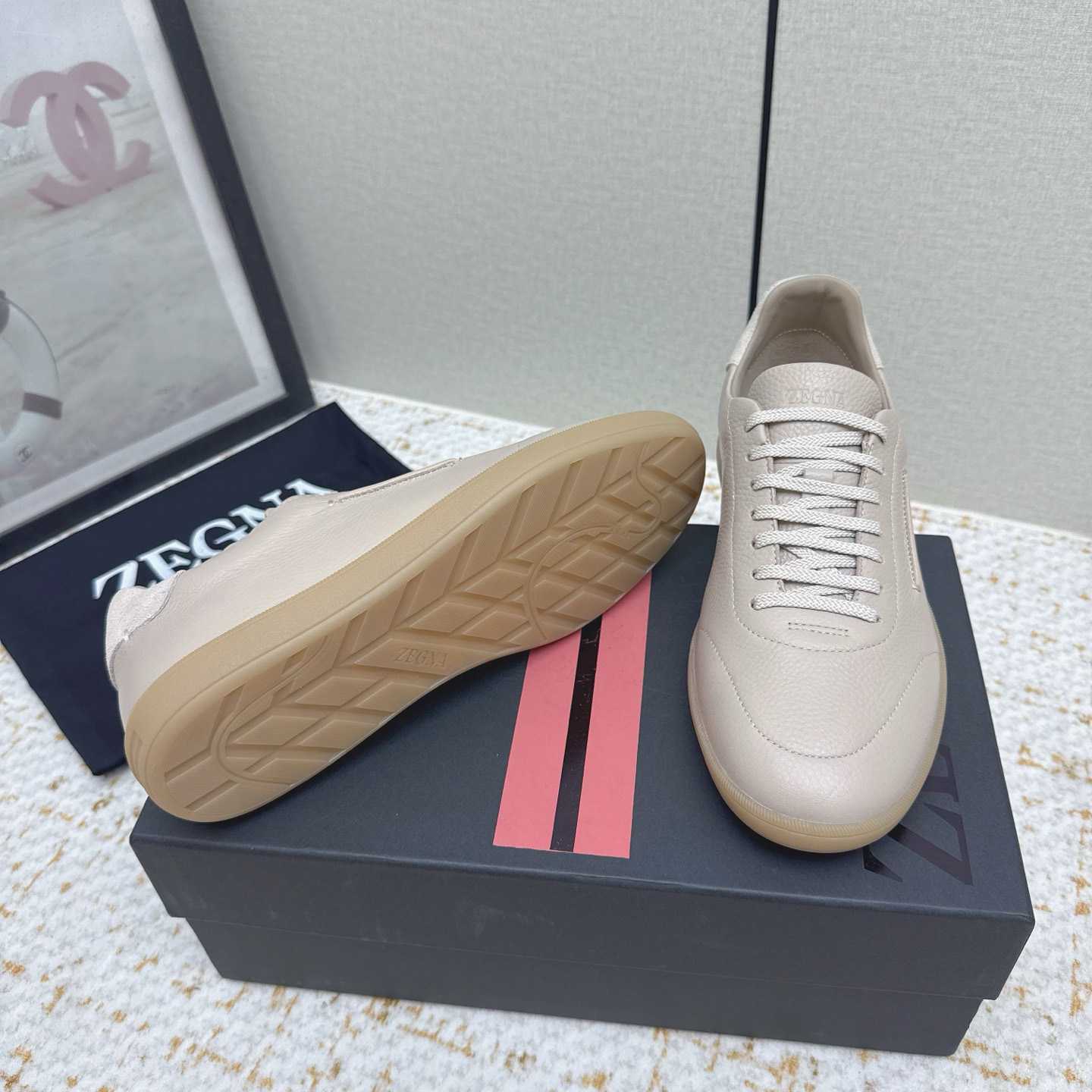 Zegna Grained Leather 232 Sneakers - DopestKickz
