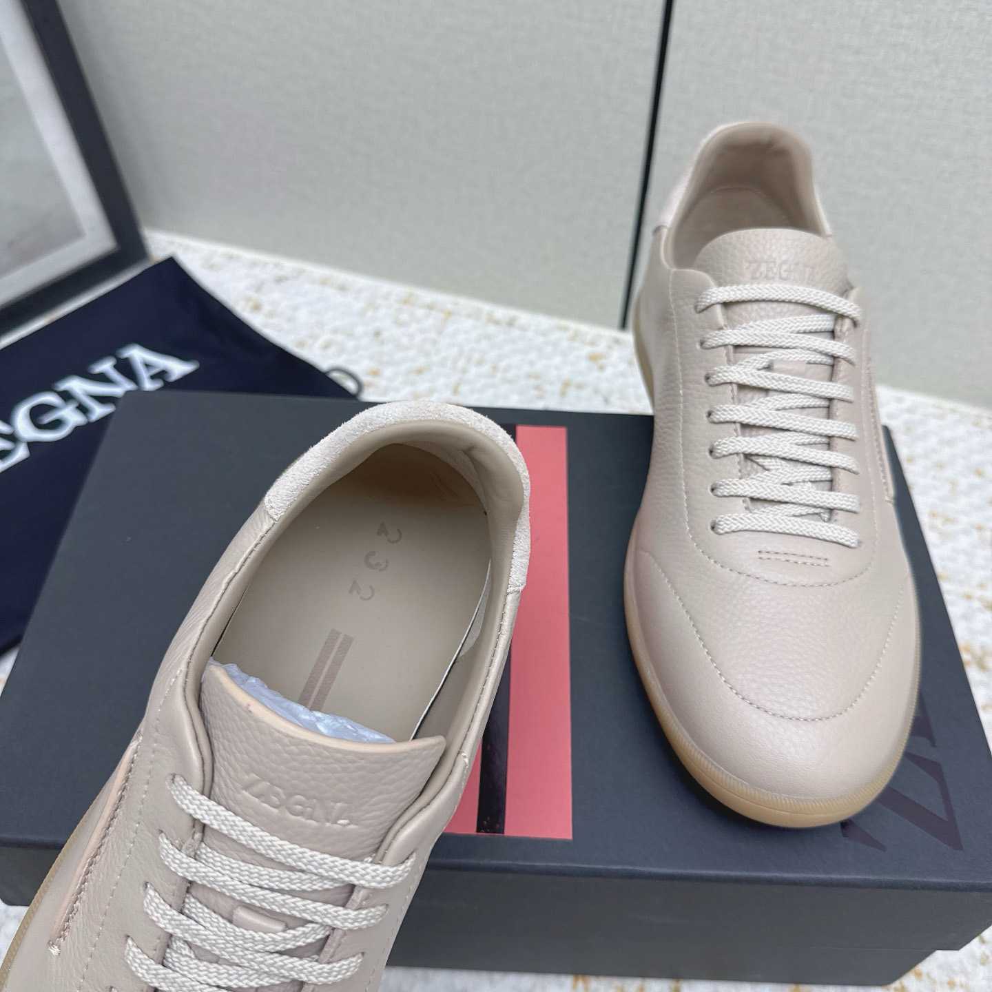 Zegna Grained Leather 232 Sneakers - DopestKickz