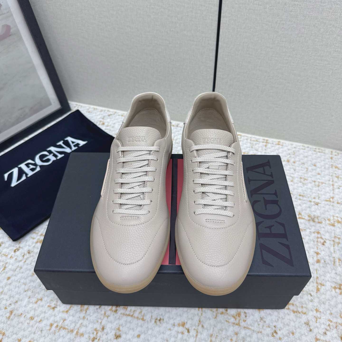 Zegna Grained Leather 232 Sneakers - DopestKickz