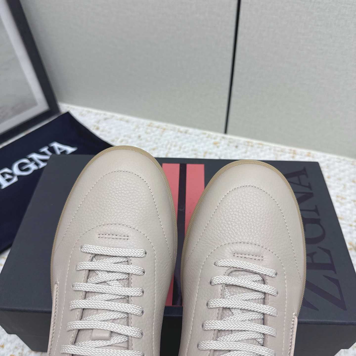 Zegna Grained Leather 232 Sneakers - DopestKickz