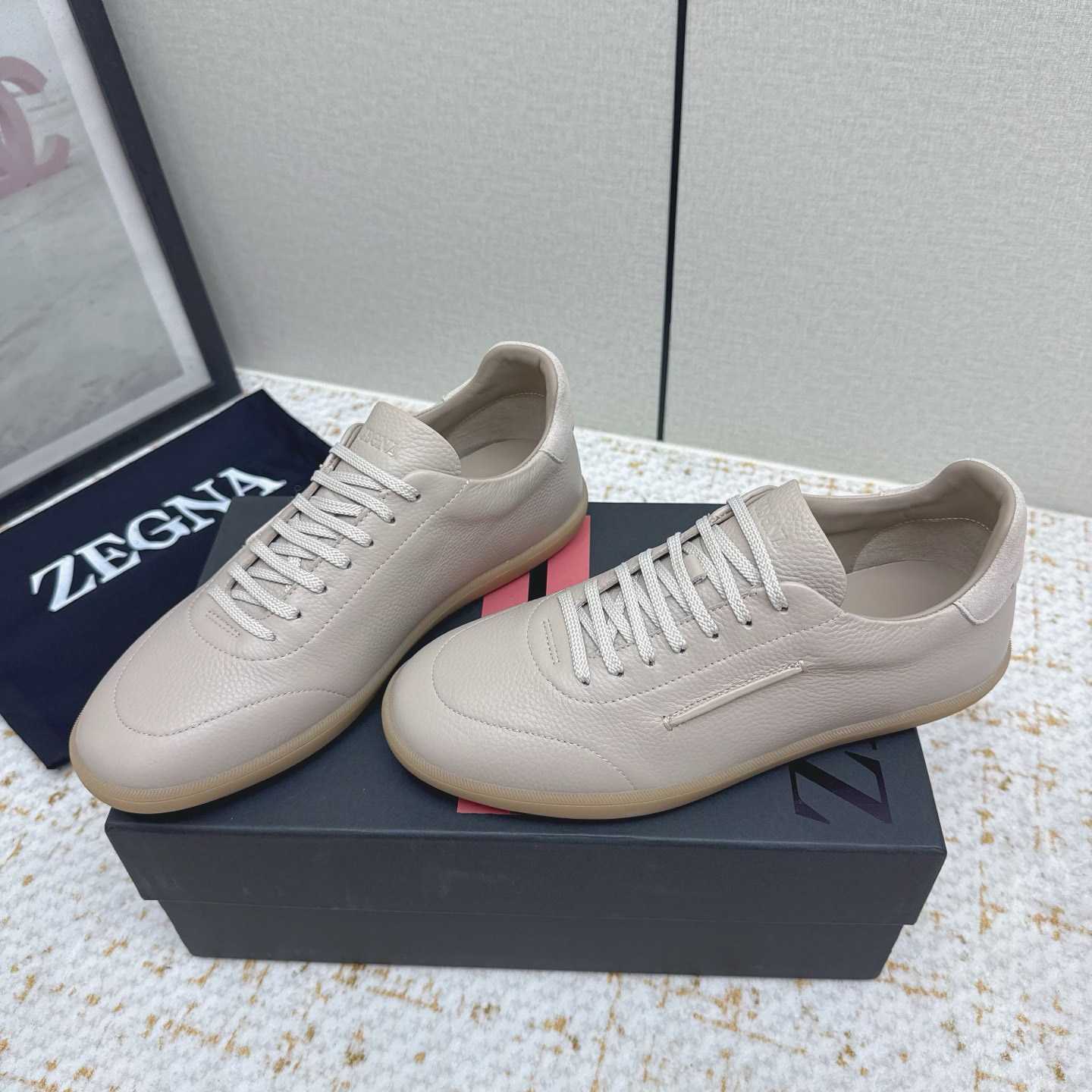 Zegna Grained Leather 232 Sneakers - DopestKickz