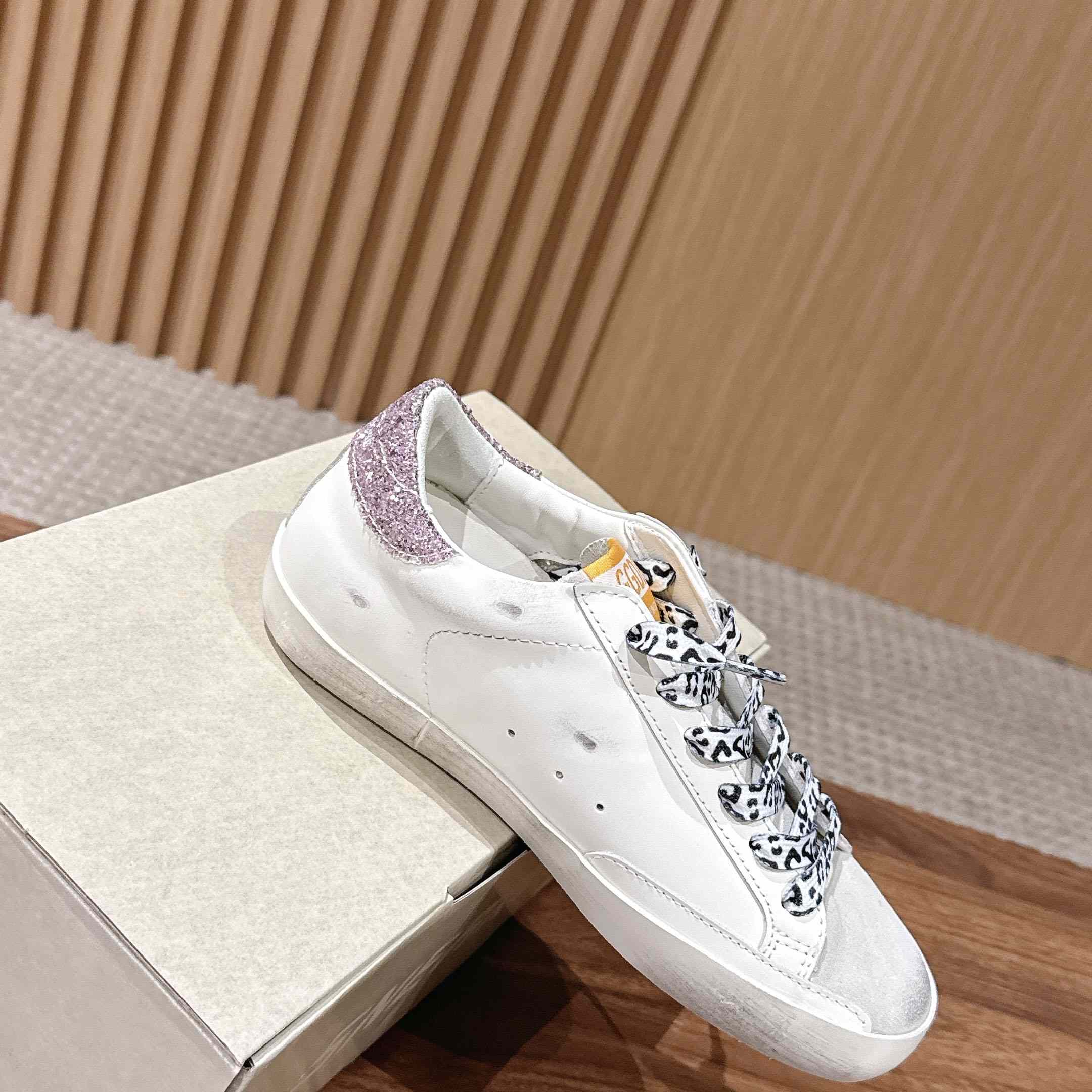 Golden Goose Leather Printed Sneakers - DopestKickz