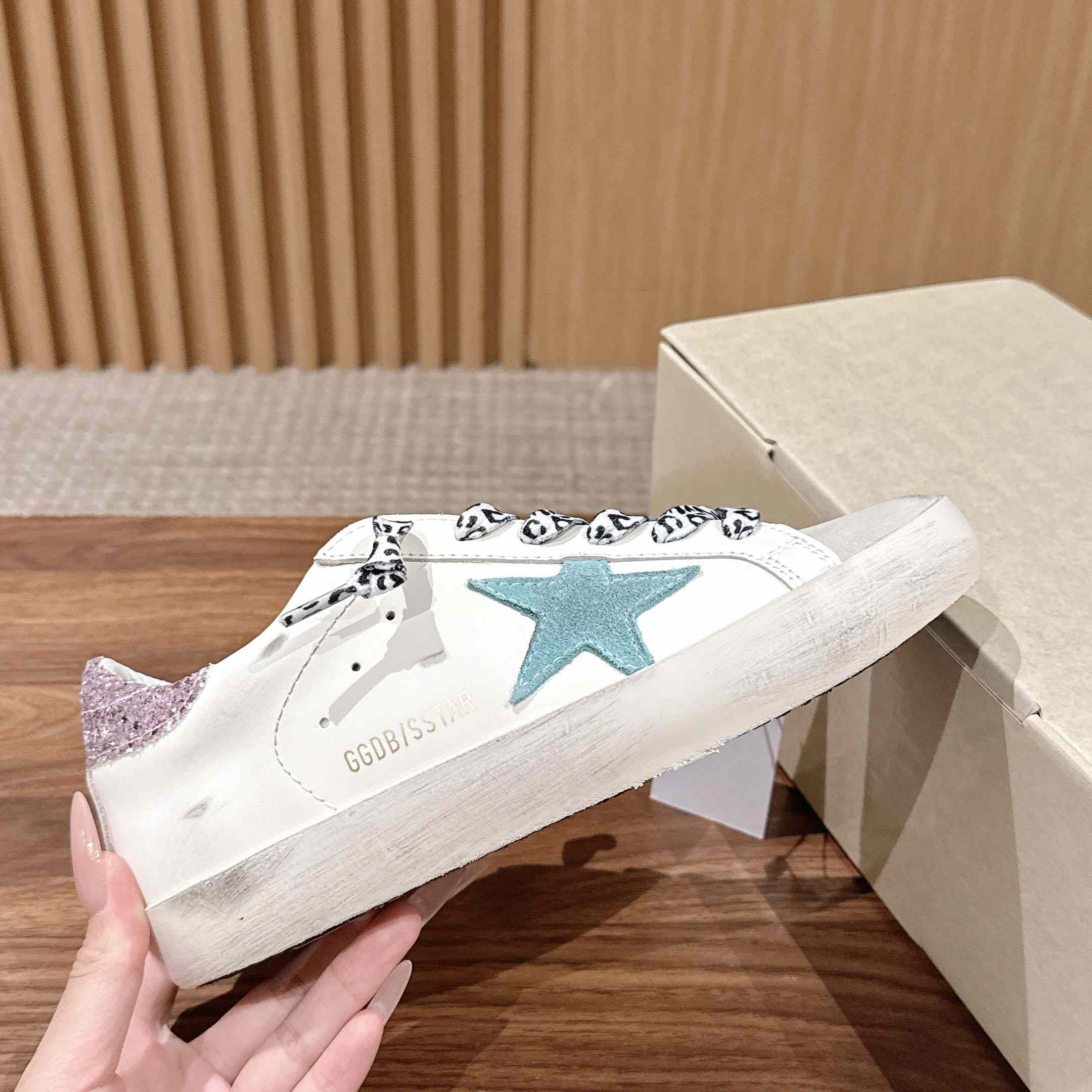 Golden Goose Leather Printed Sneakers - DopestKickz