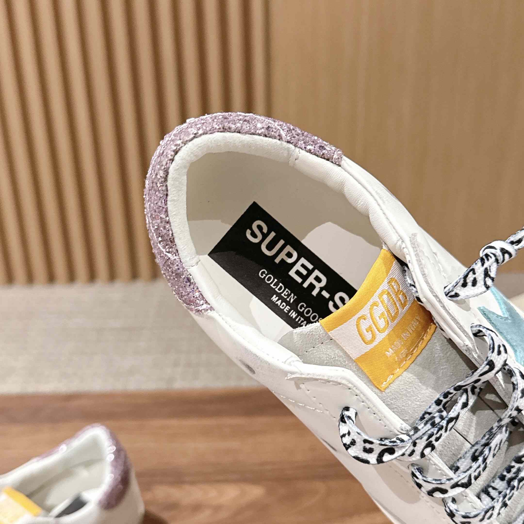 Golden Goose Leather Printed Sneakers - DopestKickz