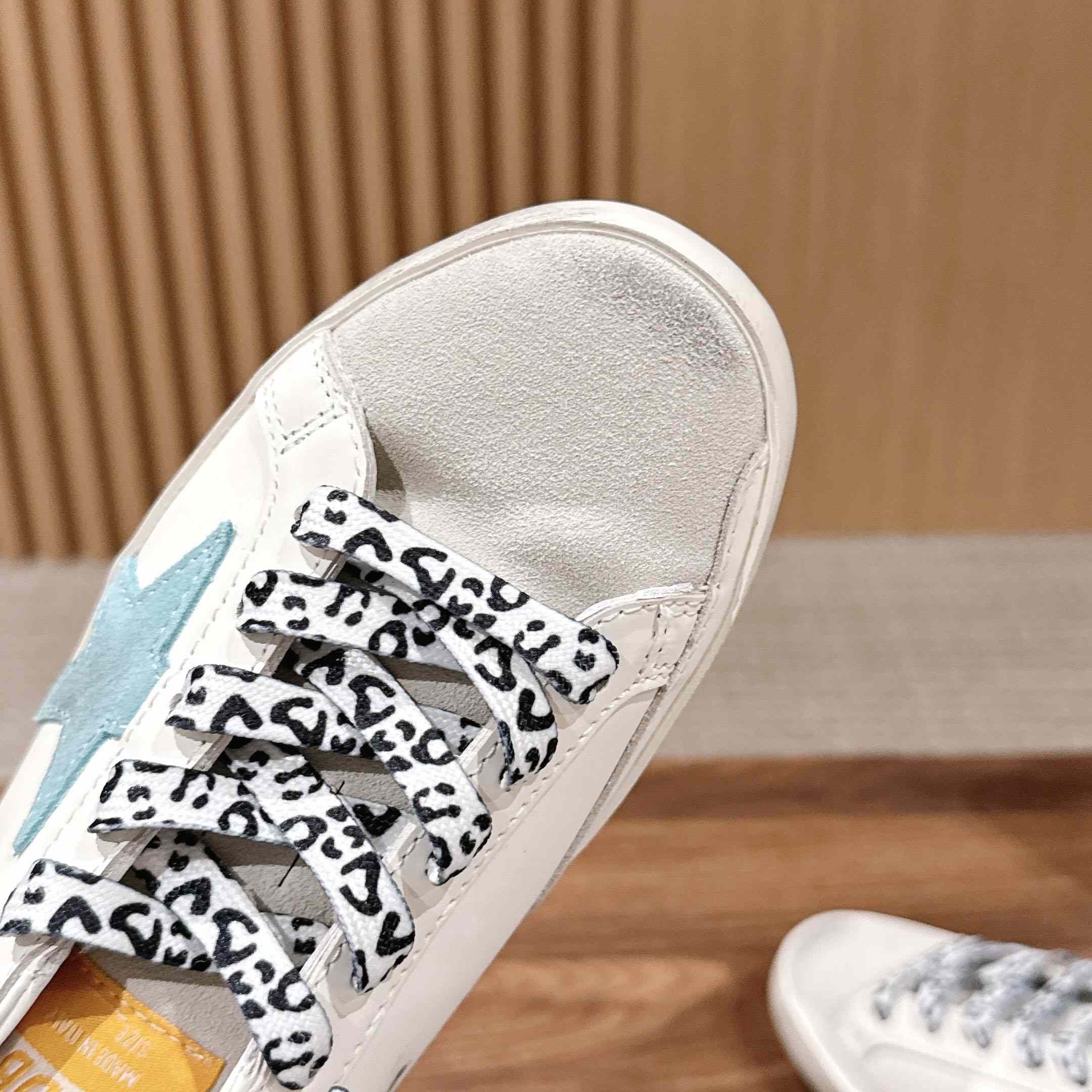 Golden Goose Leather Printed Sneakers - DopestKickz