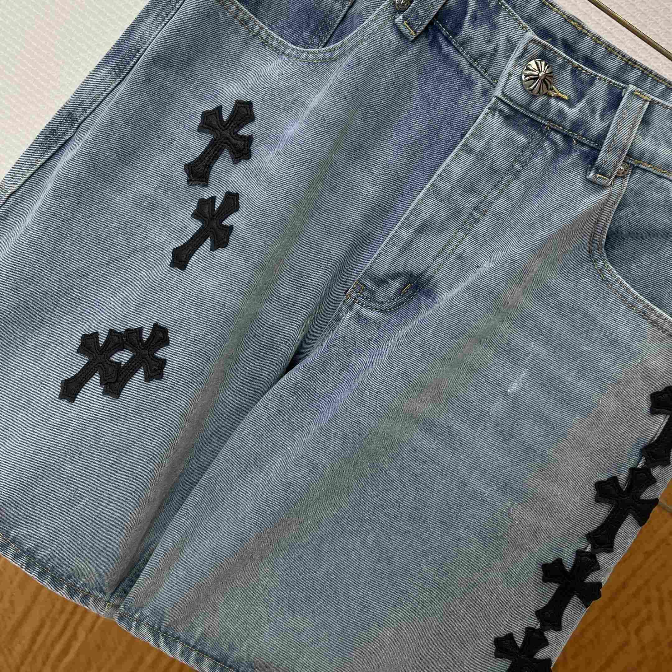 Chrome Hearts Denim Shorts - DopestKickz