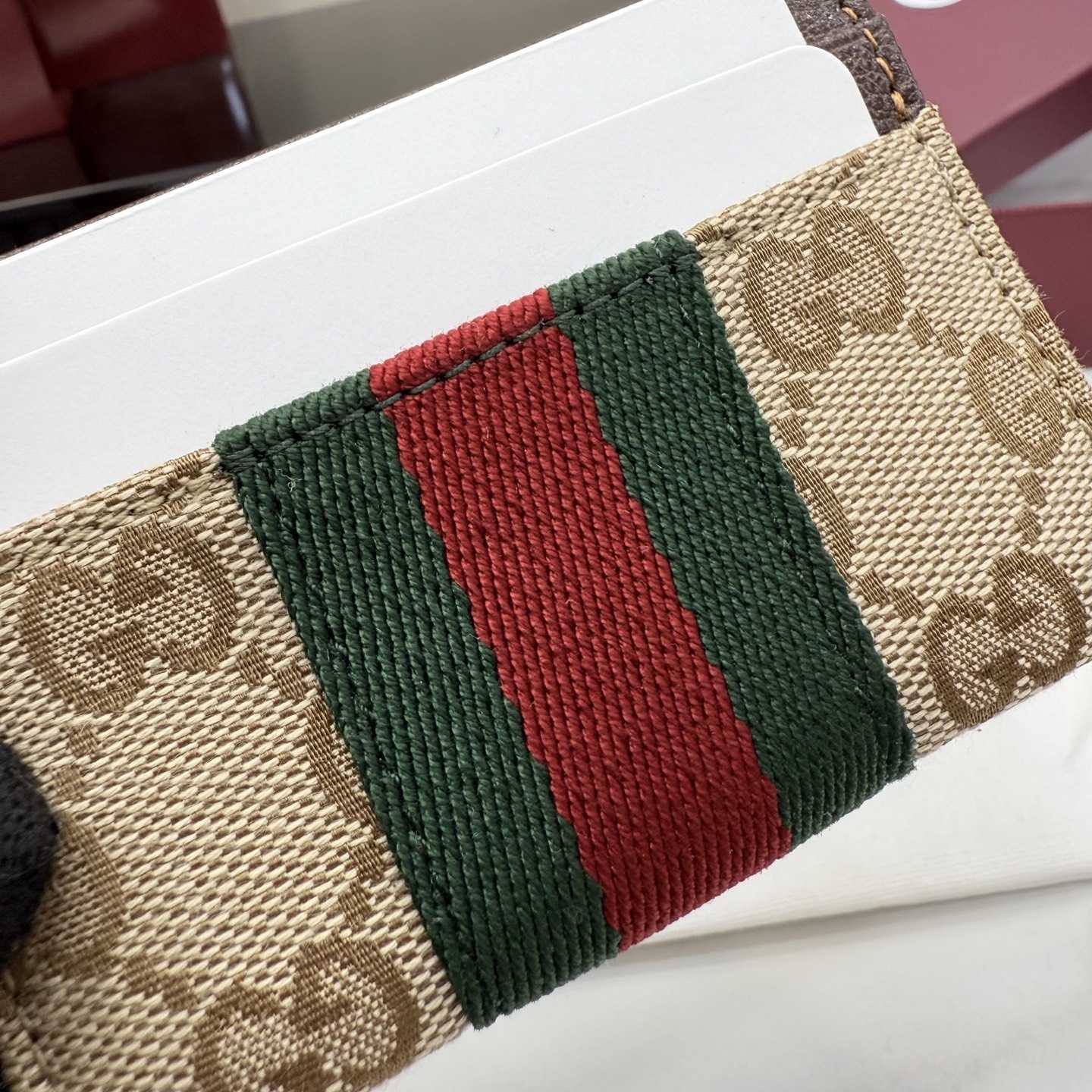 Gucci GG Card Case With Web - DopestKickz